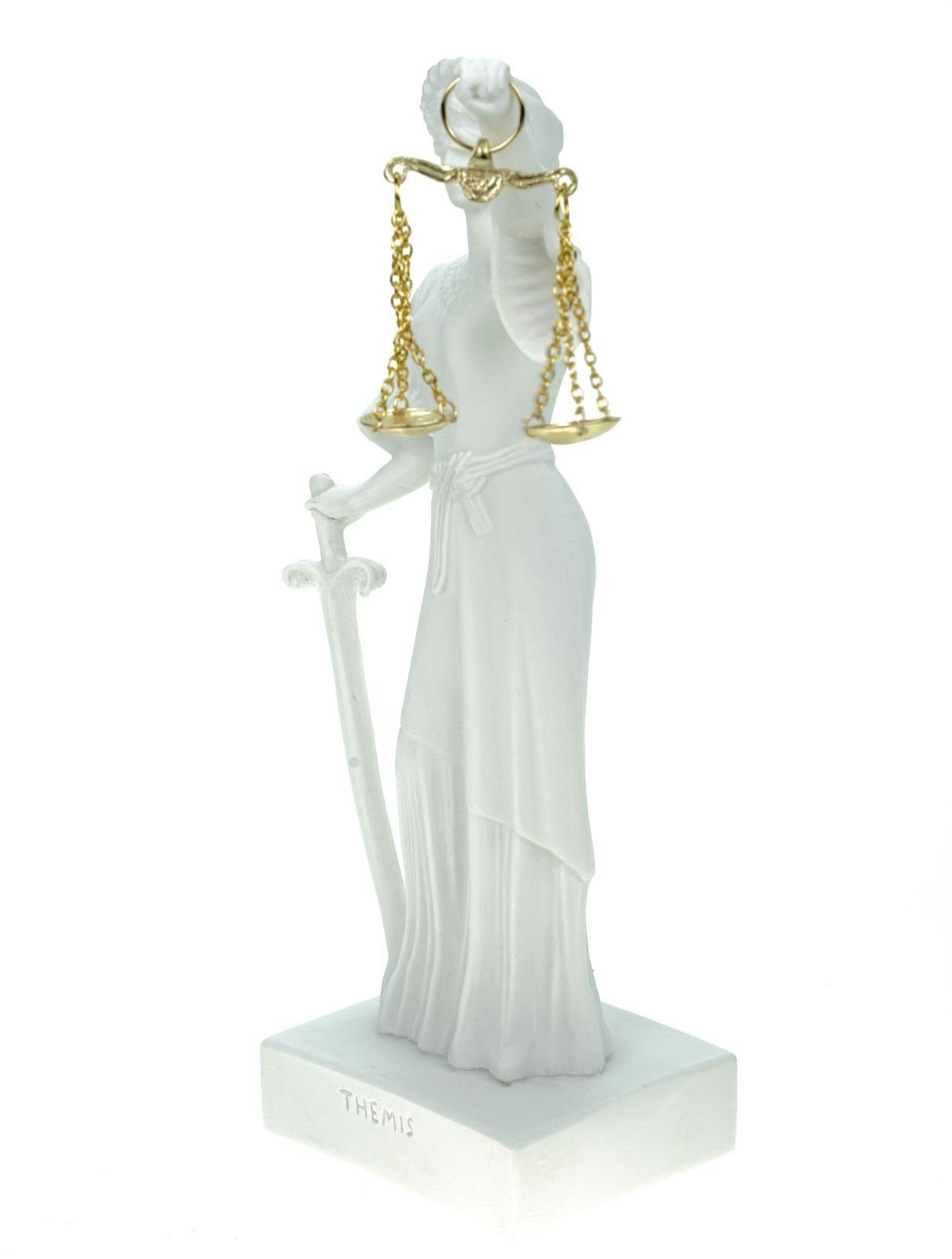 Schatzkiste 25 der Göttin cm Justitia Dekofigur Göttin Kremers Alabaster Gerechtigkeit Figur