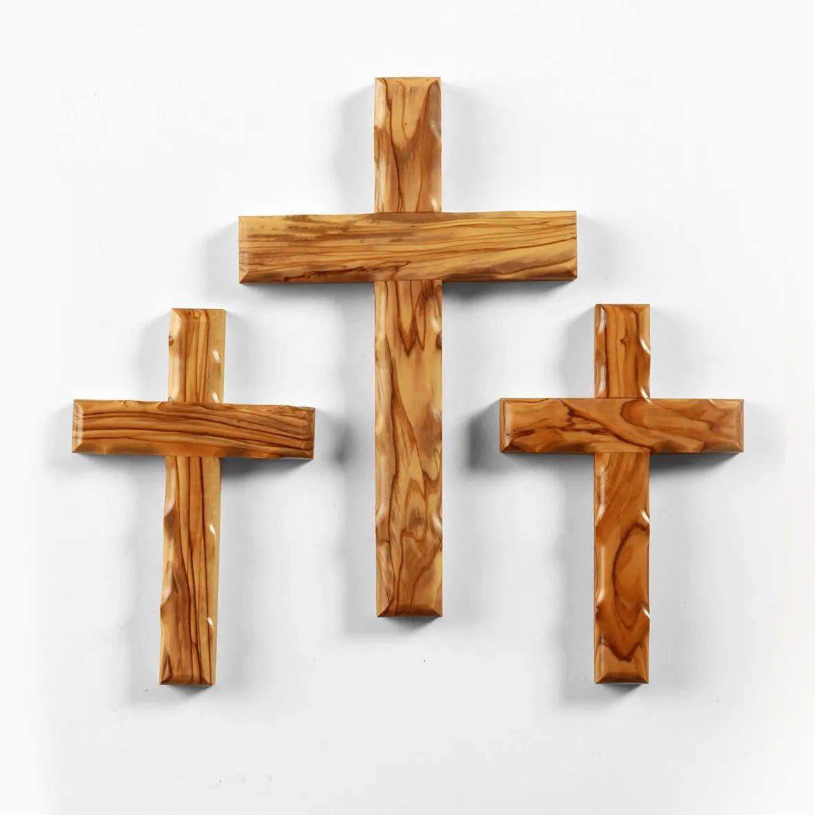 Kassis Dekoobjekt Kreuz aus Olivenholz, handgemacht, Holzdeko, aus Bethlehem aufhängen, Naturprodukt, zum Wandkreuz, Kruzifix, umweltfreundlich