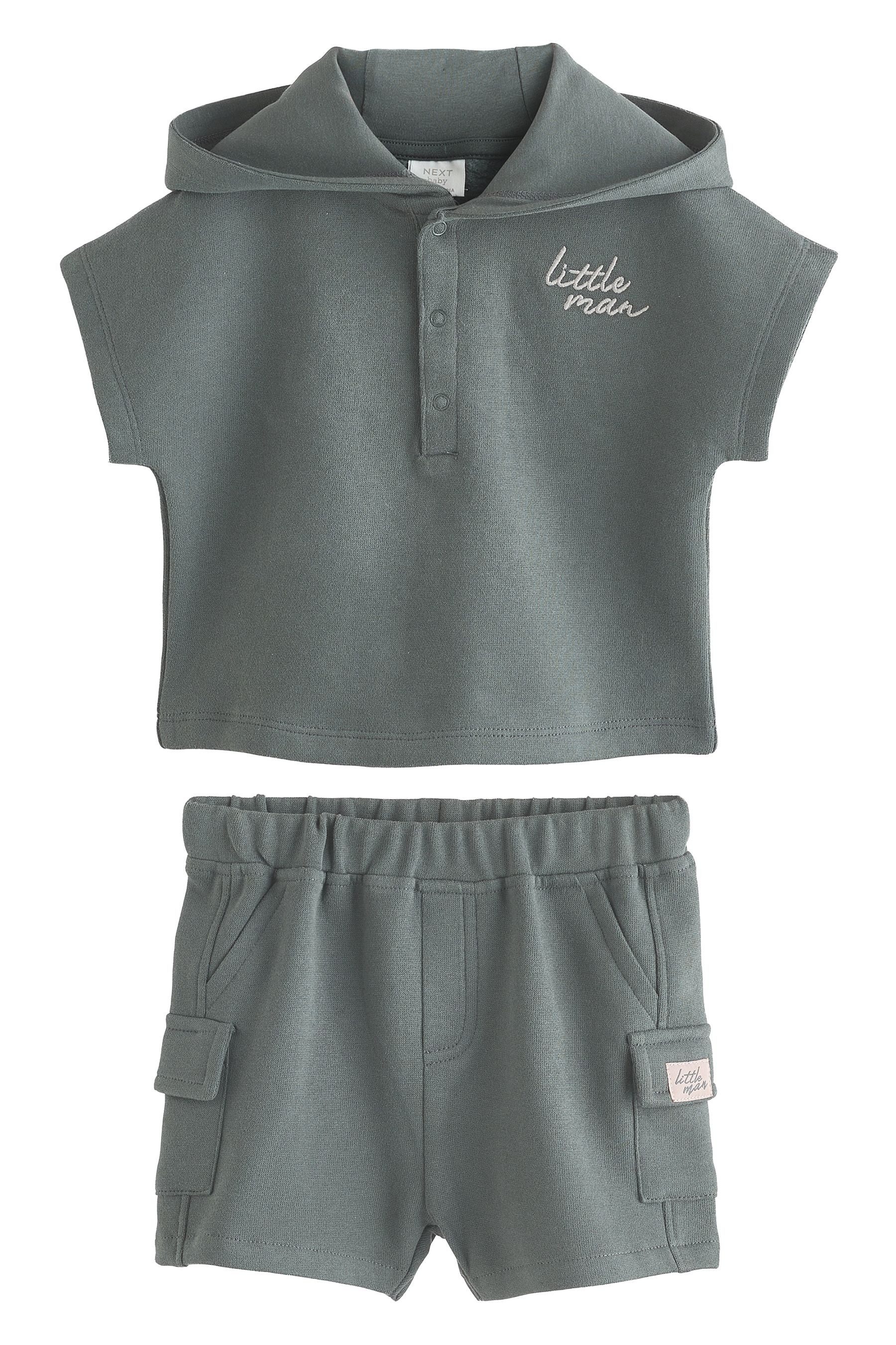 Shirt & Shorts Baby-Kapuzensweatshirt und Shorts im Set