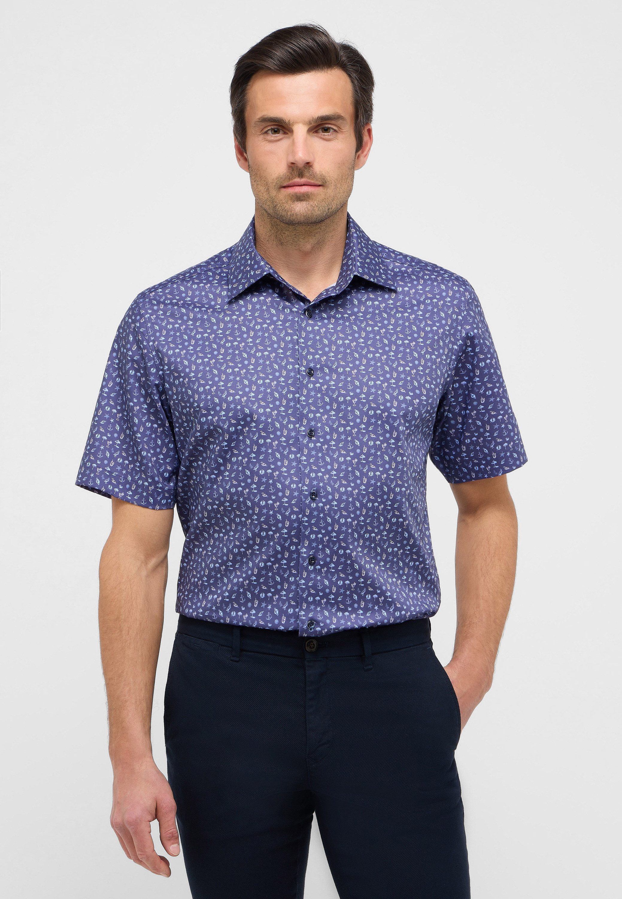 Eterna Kurzarmhemd "MODERN FIT", NON IRON (bügelfrei) günstig online kaufen