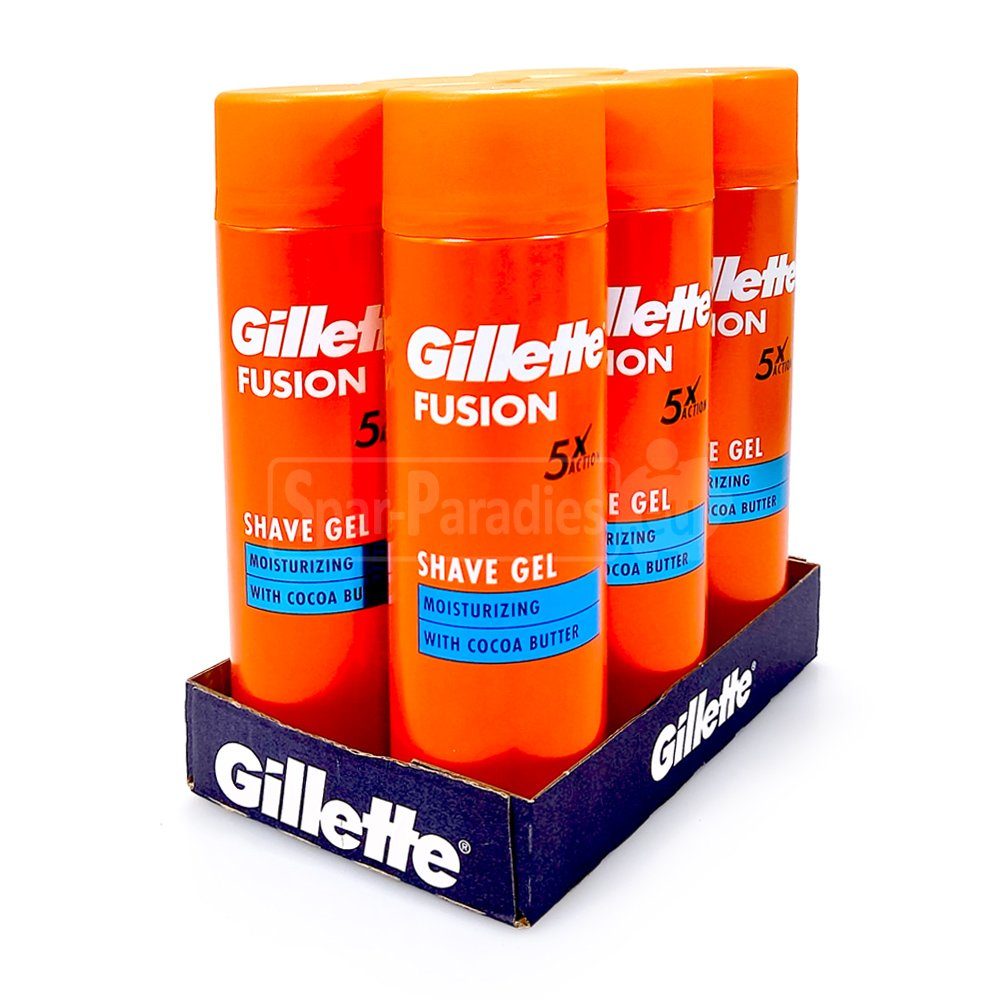 [Produkte zu supergünstigen Preisen] Gillette Rasierklingen Gillette x Moisturizing 200 Kakaobutter, ml mit Rasiergel 6 Fusion