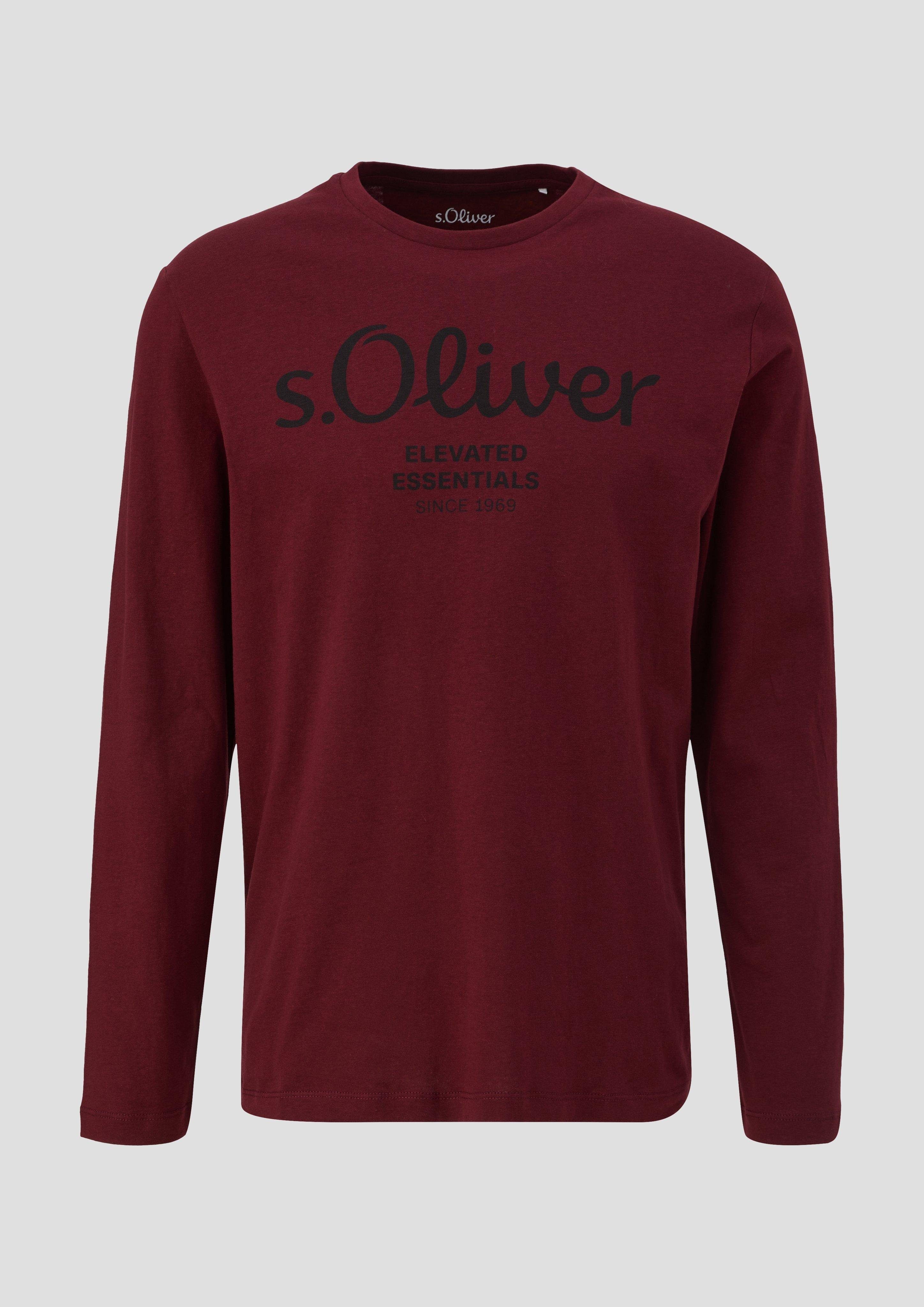 Langarmshirt bordeaux T-Shirt s.Oliver