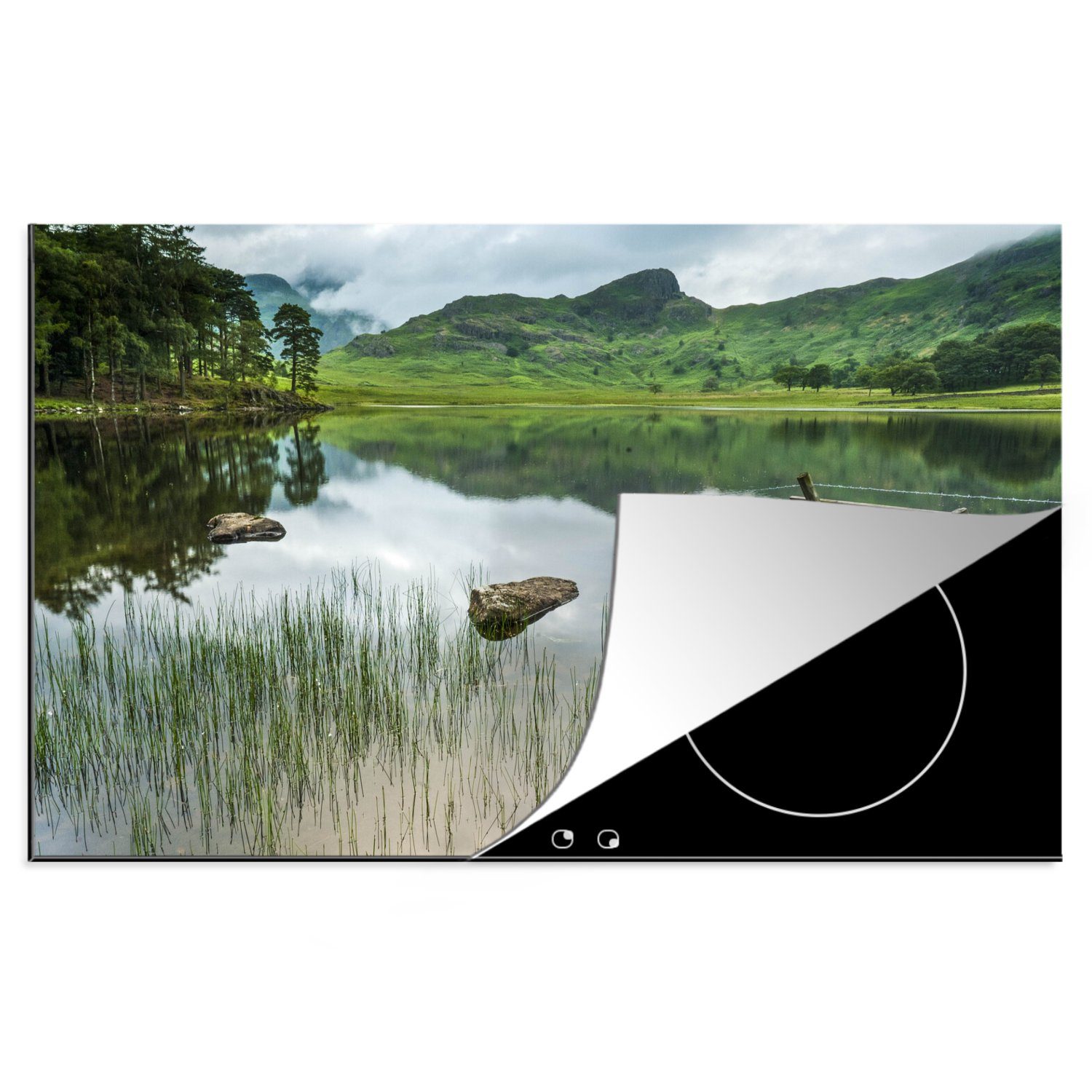 MuchoWow Herdblende-/Abdeckplatte Der Lake District National Park hat viele verschiedene Gewässer, Vinyl, (1 tlg), 81x52 cm, Induktionskochfeld Schutz für die küche, Ceranfeldabdeckung