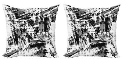 Kissenbezüge Modern Accent Doppelseitiger Digitaldruck, Abakuhaus (2 Stück), Abstrakt Grunge Artwork