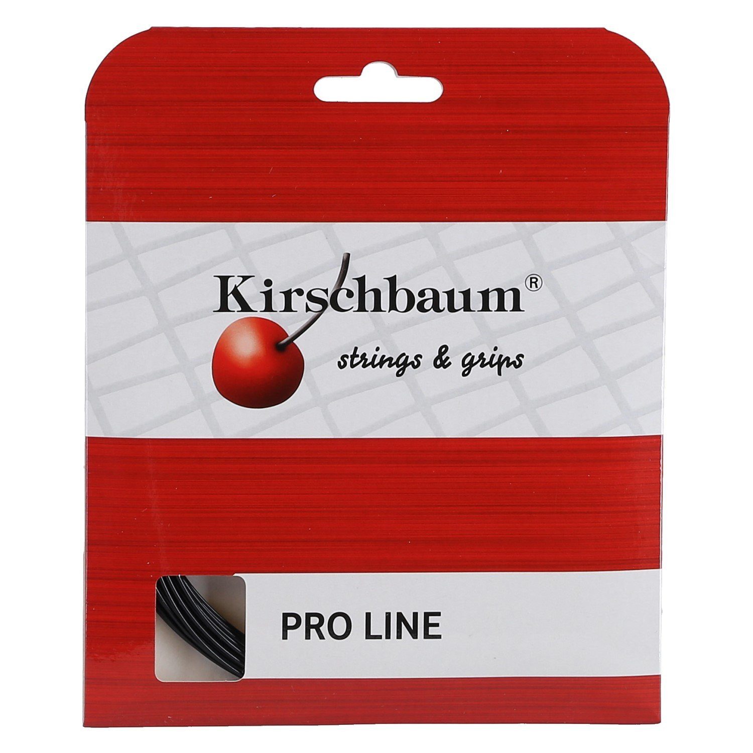 Kirschbaum Tennissaite Pro Line No II (Haltbarkeit+Kontrolle) schwarz 12m Set, Saitendicke: 1.25