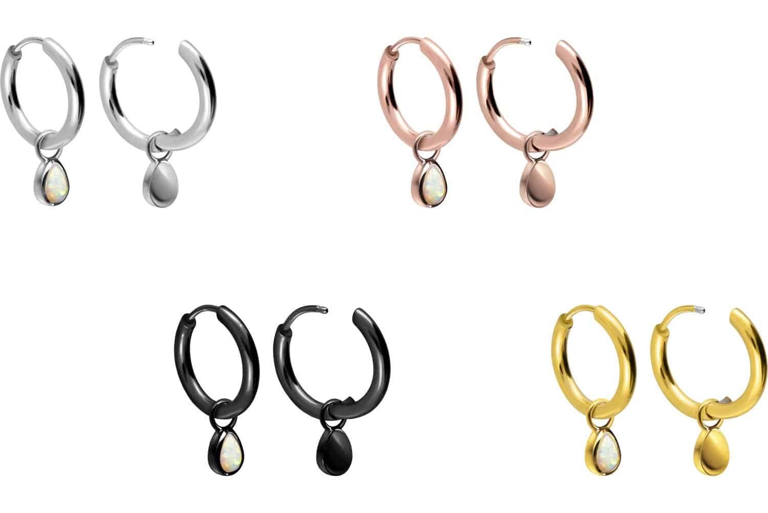 FILANGO Piercing-Set Chirurgenstahl Ohrclicker Creolen SYNTHETISCHER günstig online kaufen