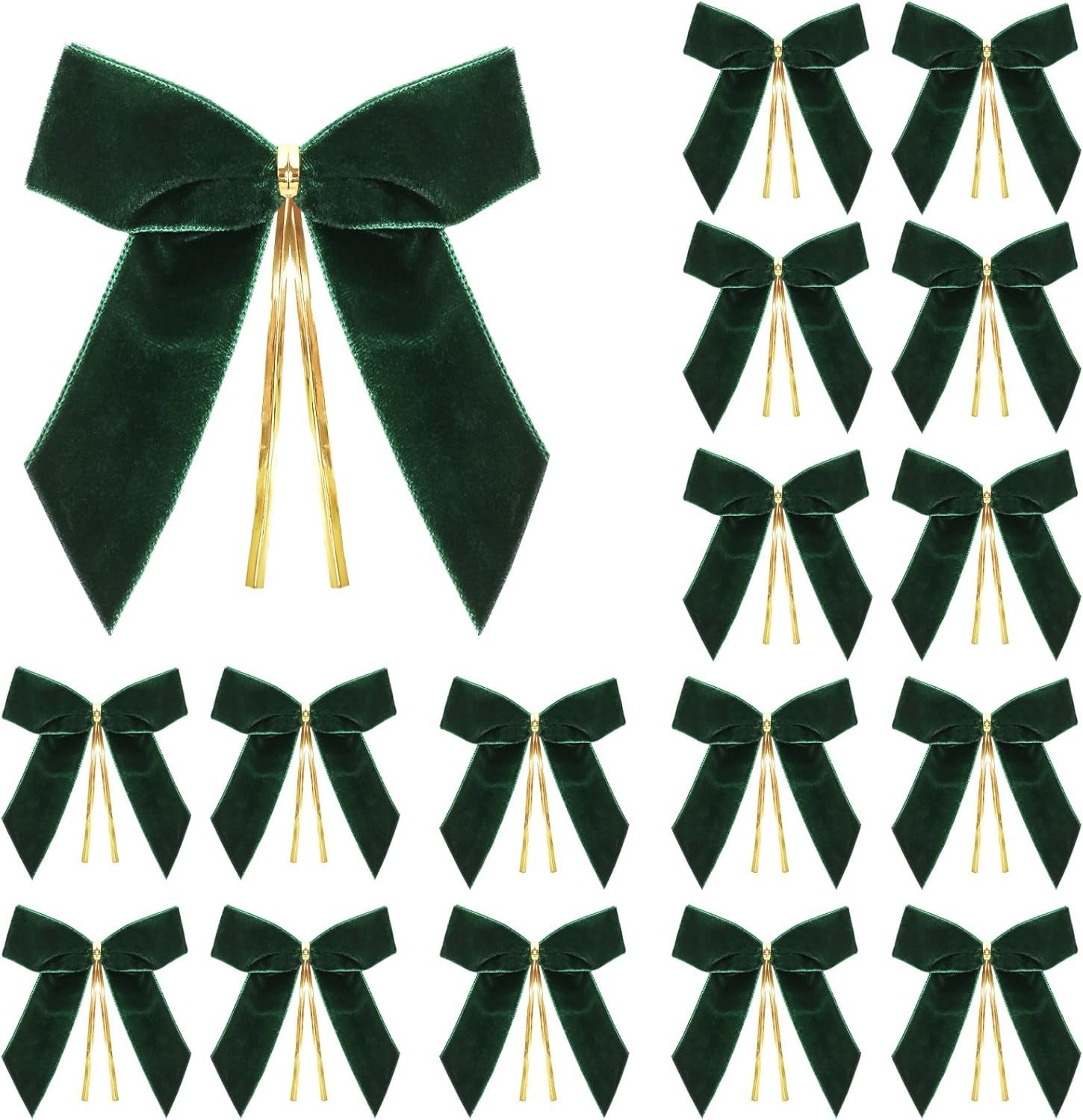 Coonoor Weihnachtsbaumschleife 12/24er Weihnachtsbaum Schleifen Samtschleifen (12-tlg)