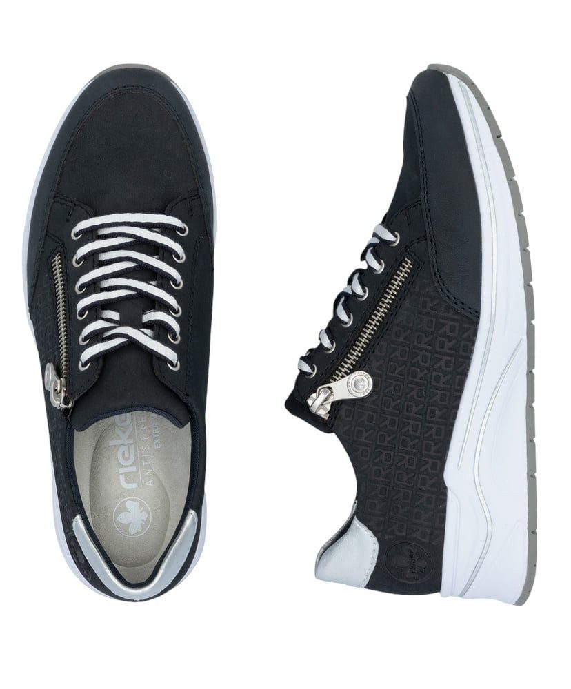 Rieker (Kunstleder) N9516 navyblau/weiss Damen Sneaker günstig online kaufen