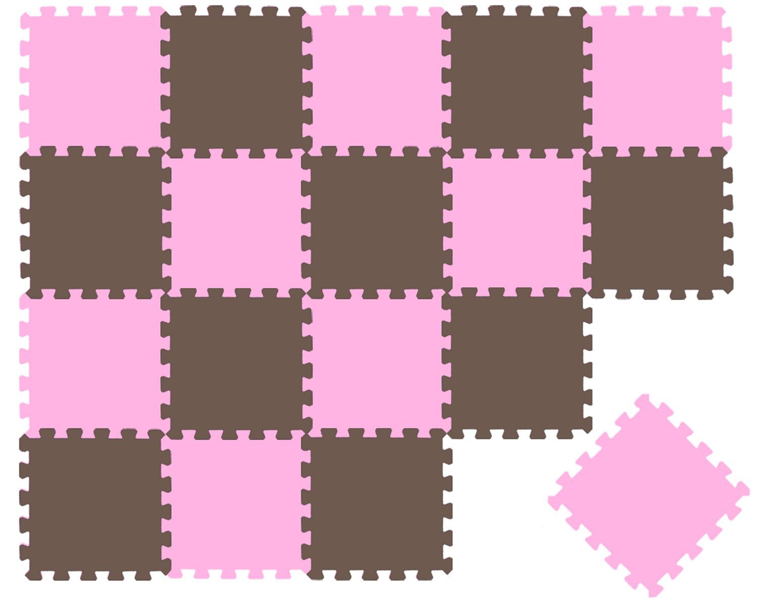 LittleTom Puzzlematte ab dem 1. Tag - 18 Teile Baby Spielmatte - 30 x 30 Kinder Krabbelmatte, (18-tlg), Spielunterlage für Babys und Kleinkinder - Kinderzimmer Puzzleteppich