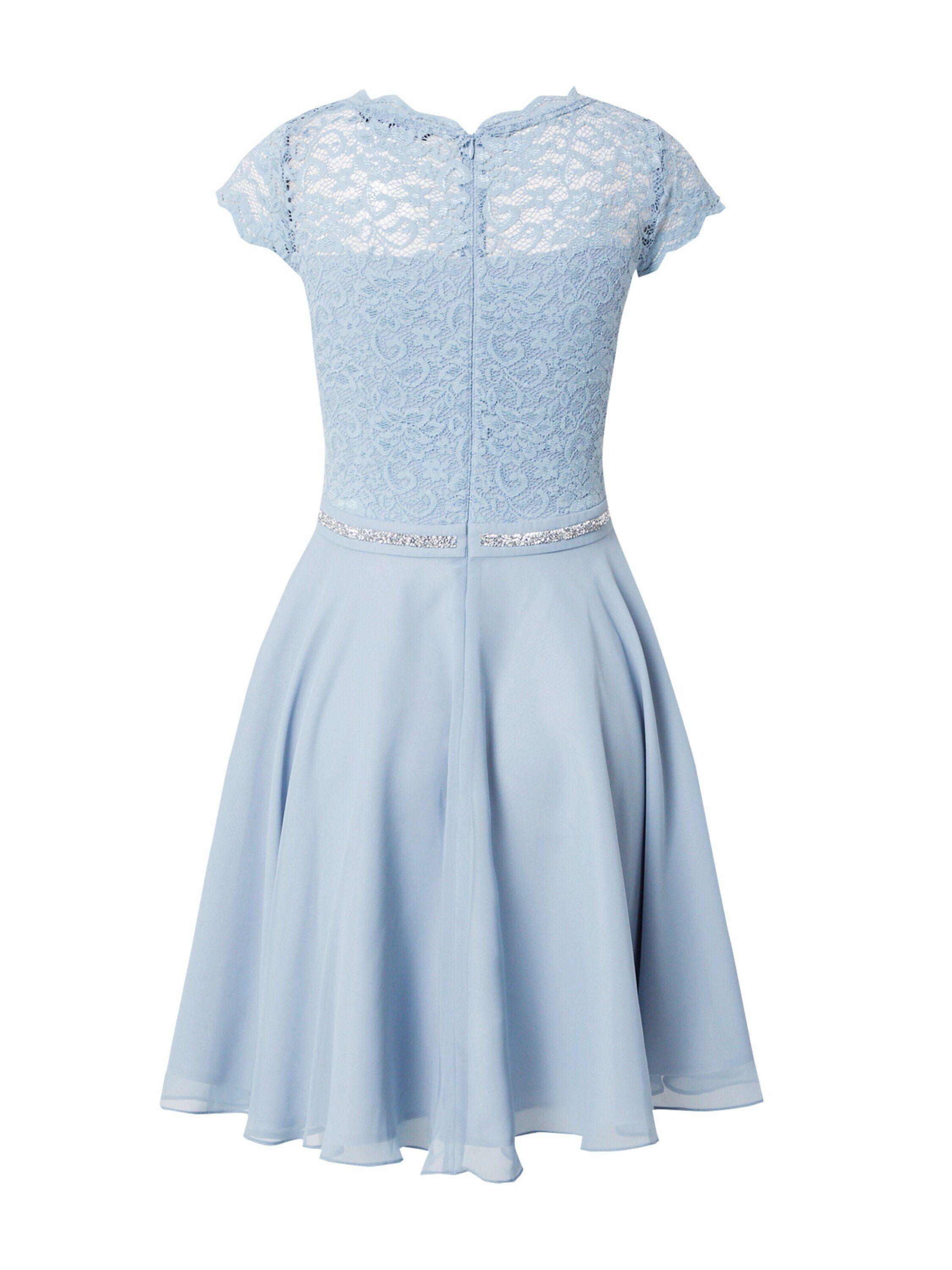 SWING Cocktailkleid (1-tlg) Falten, Spitze dust blue