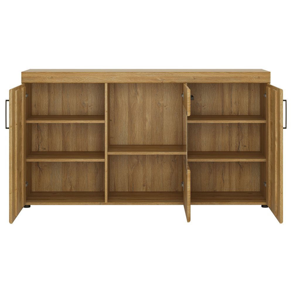 Lomadox Sideboard CARIATI-129, Sideboard mit Vitrinenfach günstig online kaufen