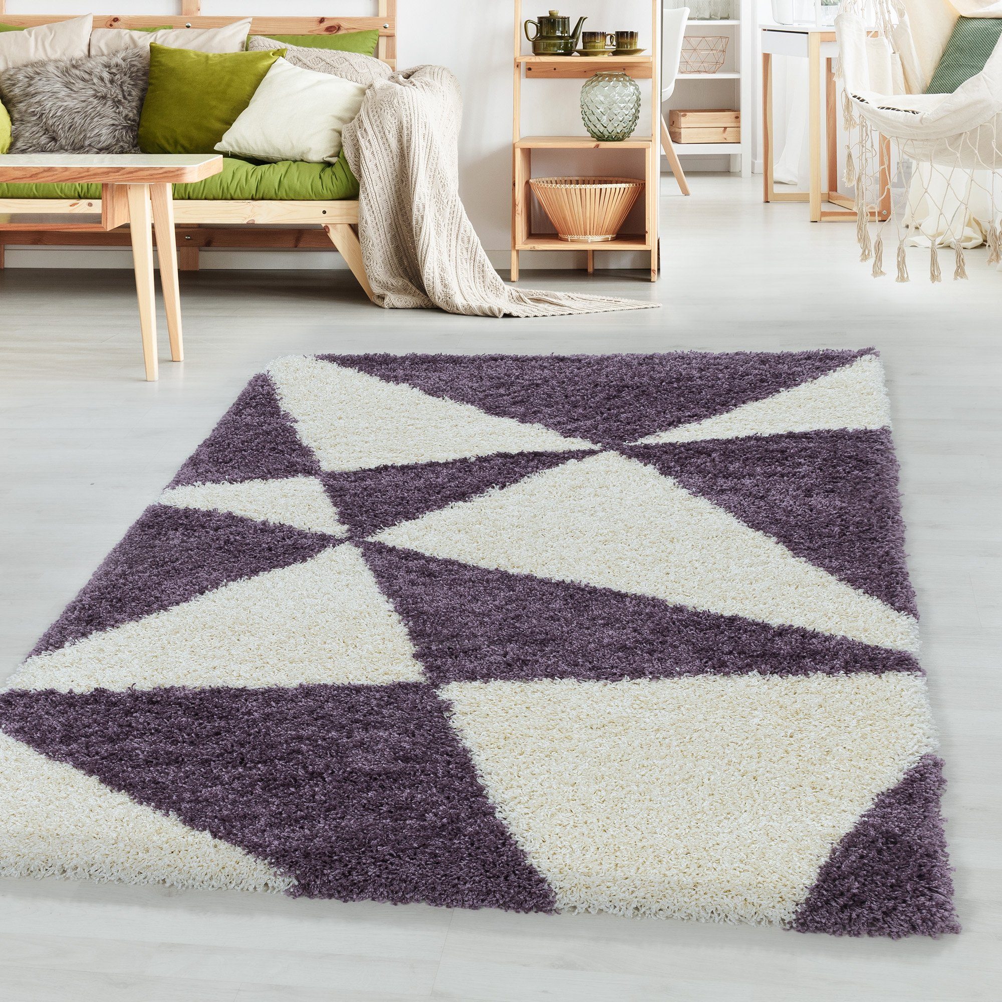 SIMPEX24 Teppich Geometrisch Design, Rechteckig, Höhe: günstig online kaufen