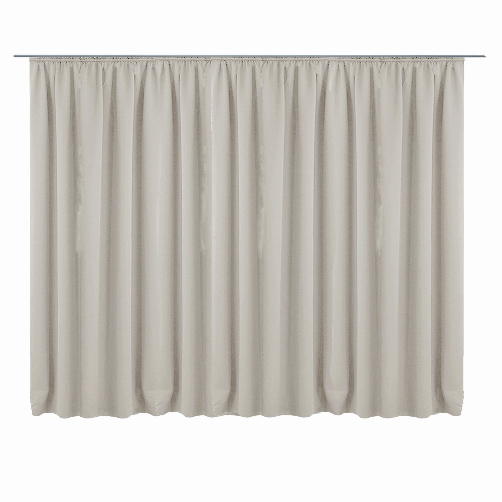 JEMIDI Gardine Vorhang blickdicht, 300x245cm, Kräuselband, günstig online kaufen