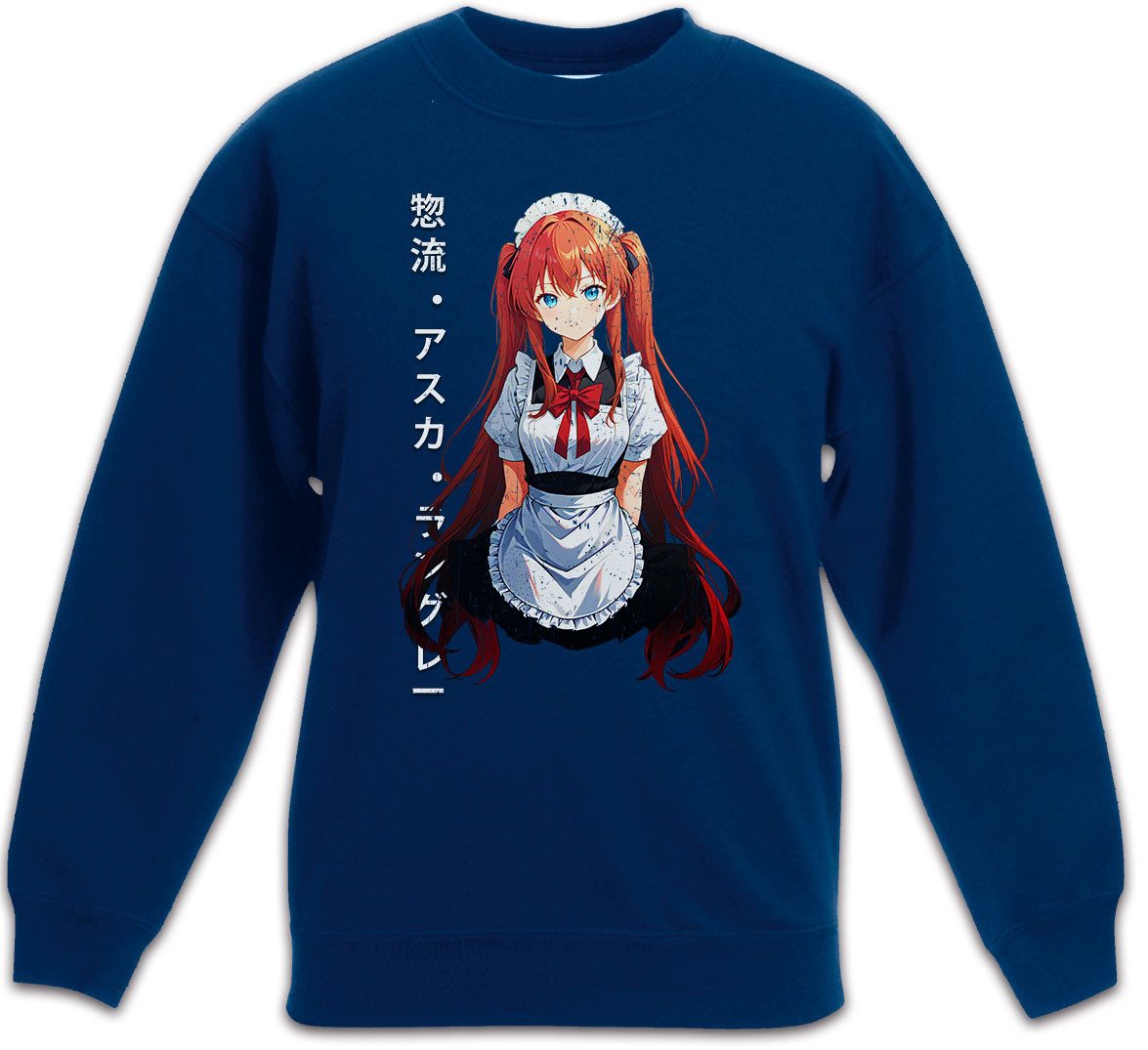 Sweatshirt Neon Schoolgirl Kinderpullover Nerv Genesis Asuka Neon Gendo