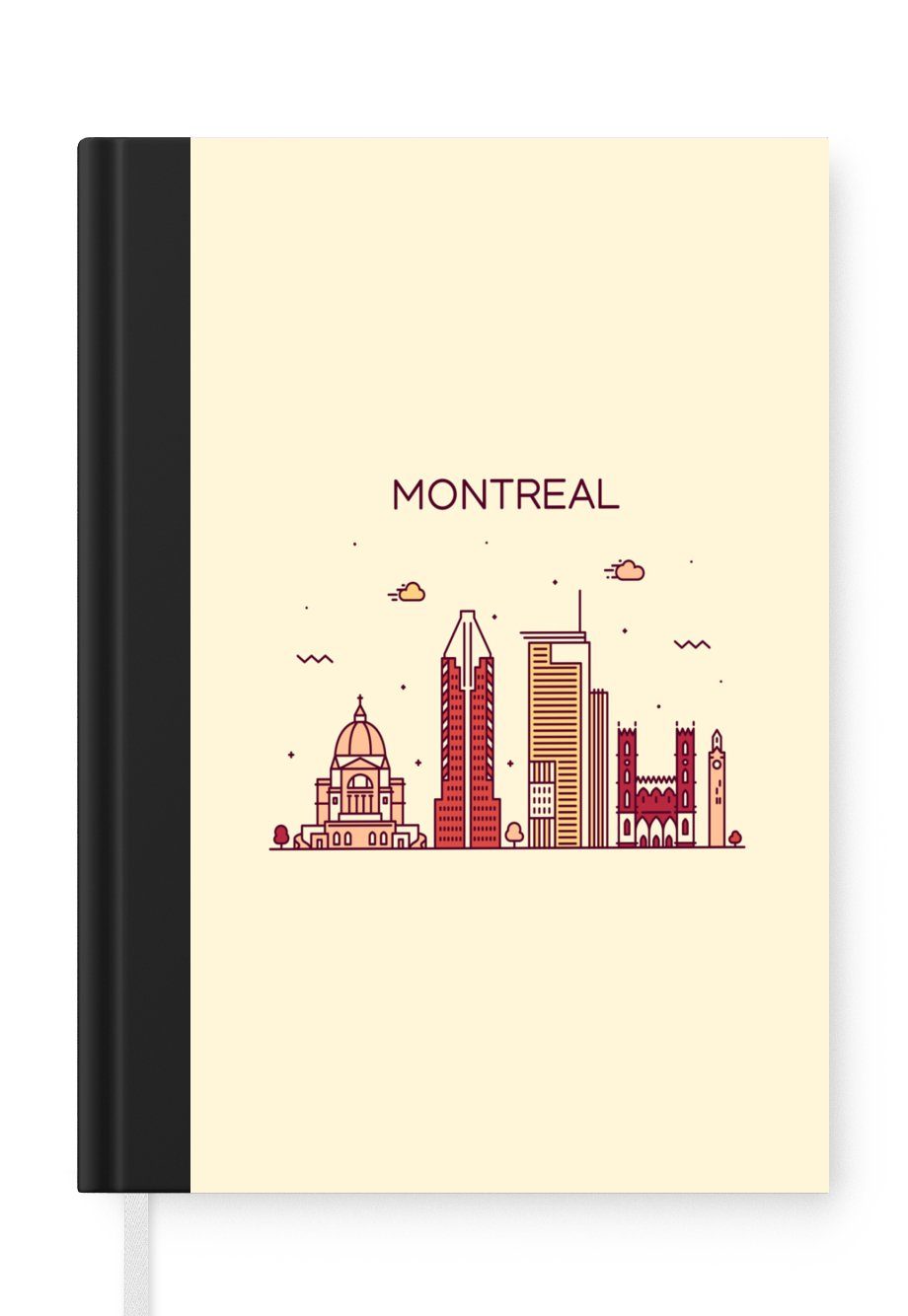Notizbuch 98 Skyline, Notizheft, Haushaltsbuch MuchoWow Merkzettel, Seiten, Kanada - - Montreal Journal, A5, Tagebuch,