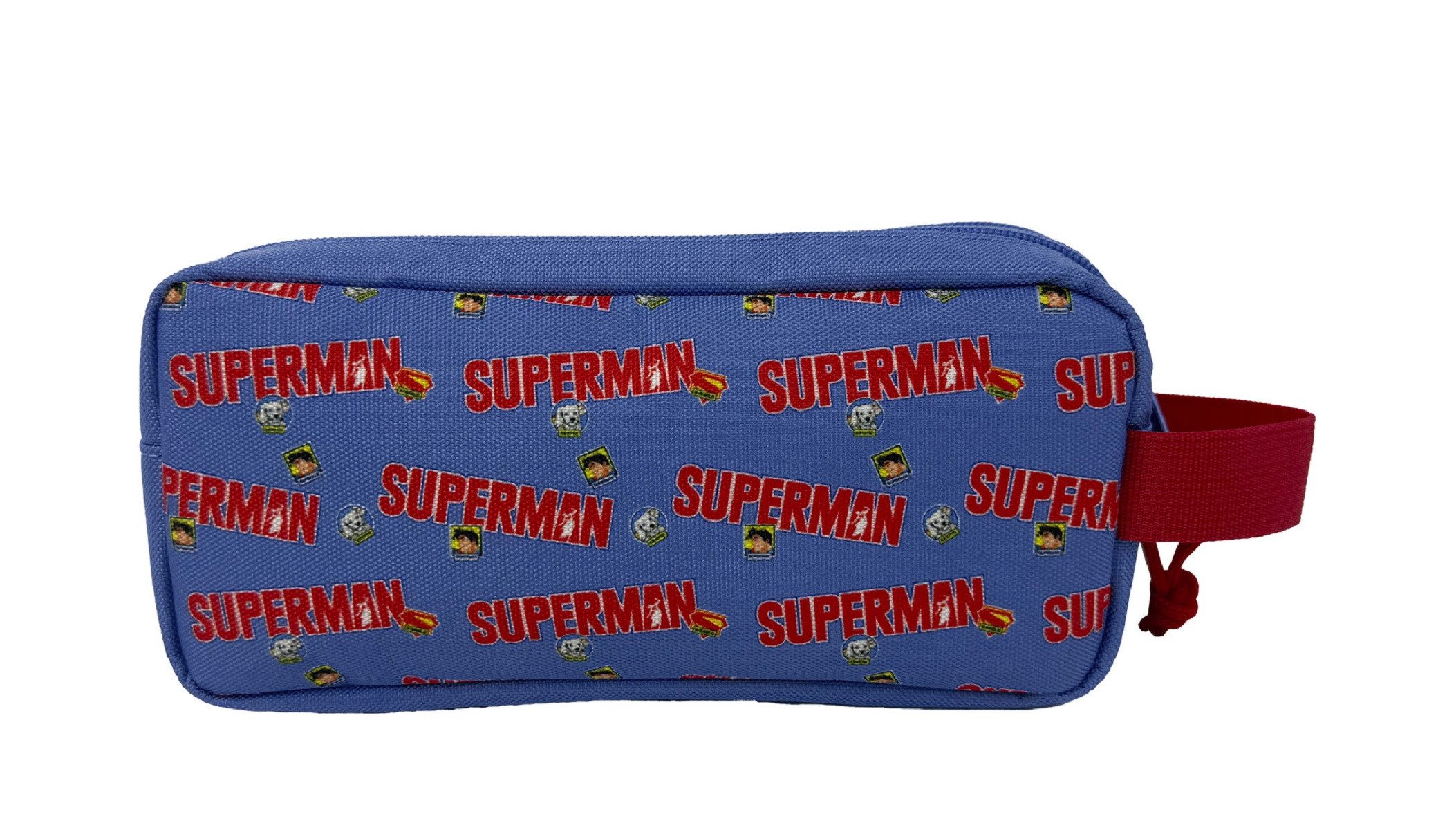Superman Federmäppchen mit zwei Fächern Federmappe mit Reißverschluss