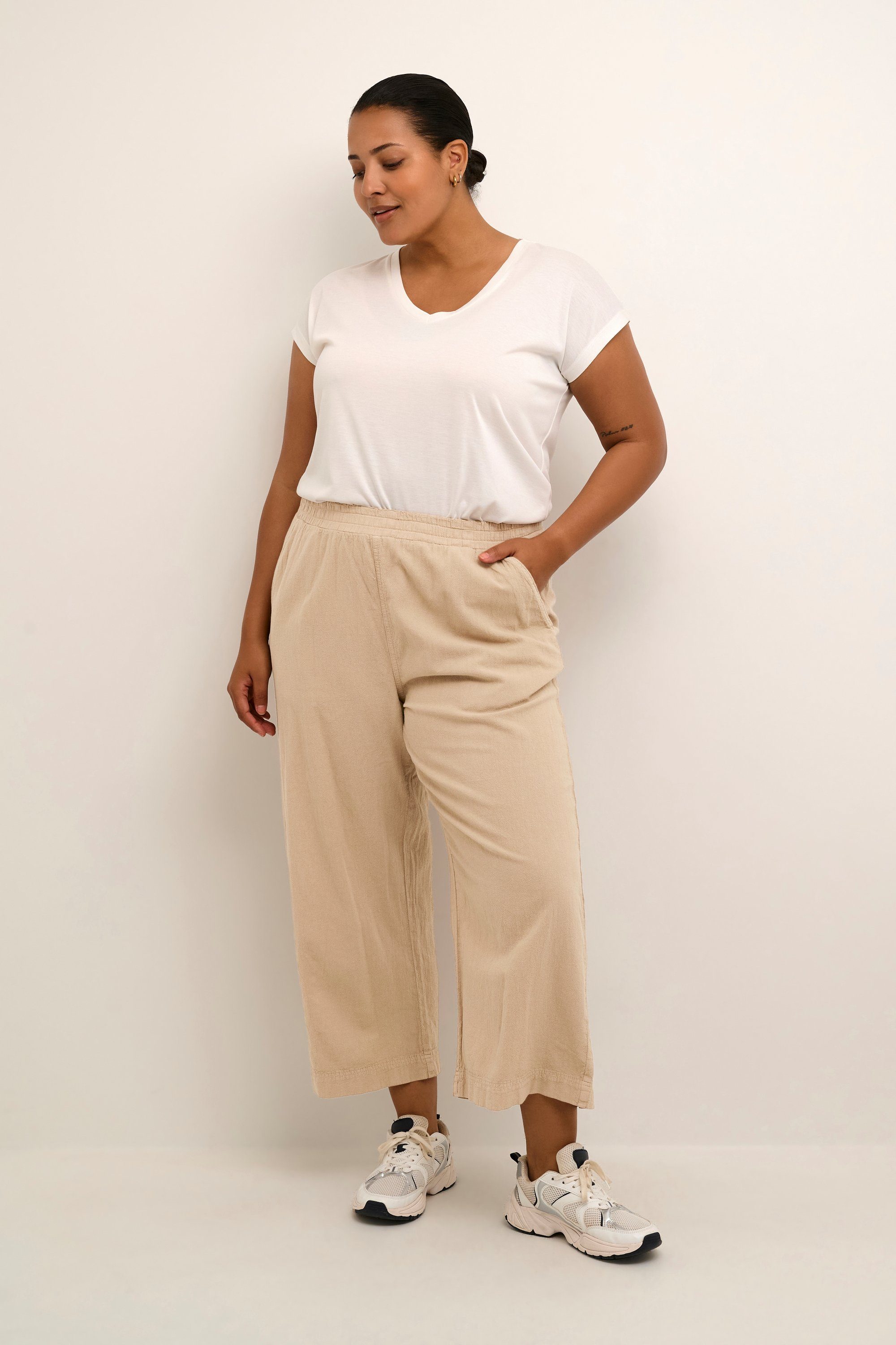KAFFE Curve Stoffhose Casual Hose KCnana Große Größen günstig online kaufen