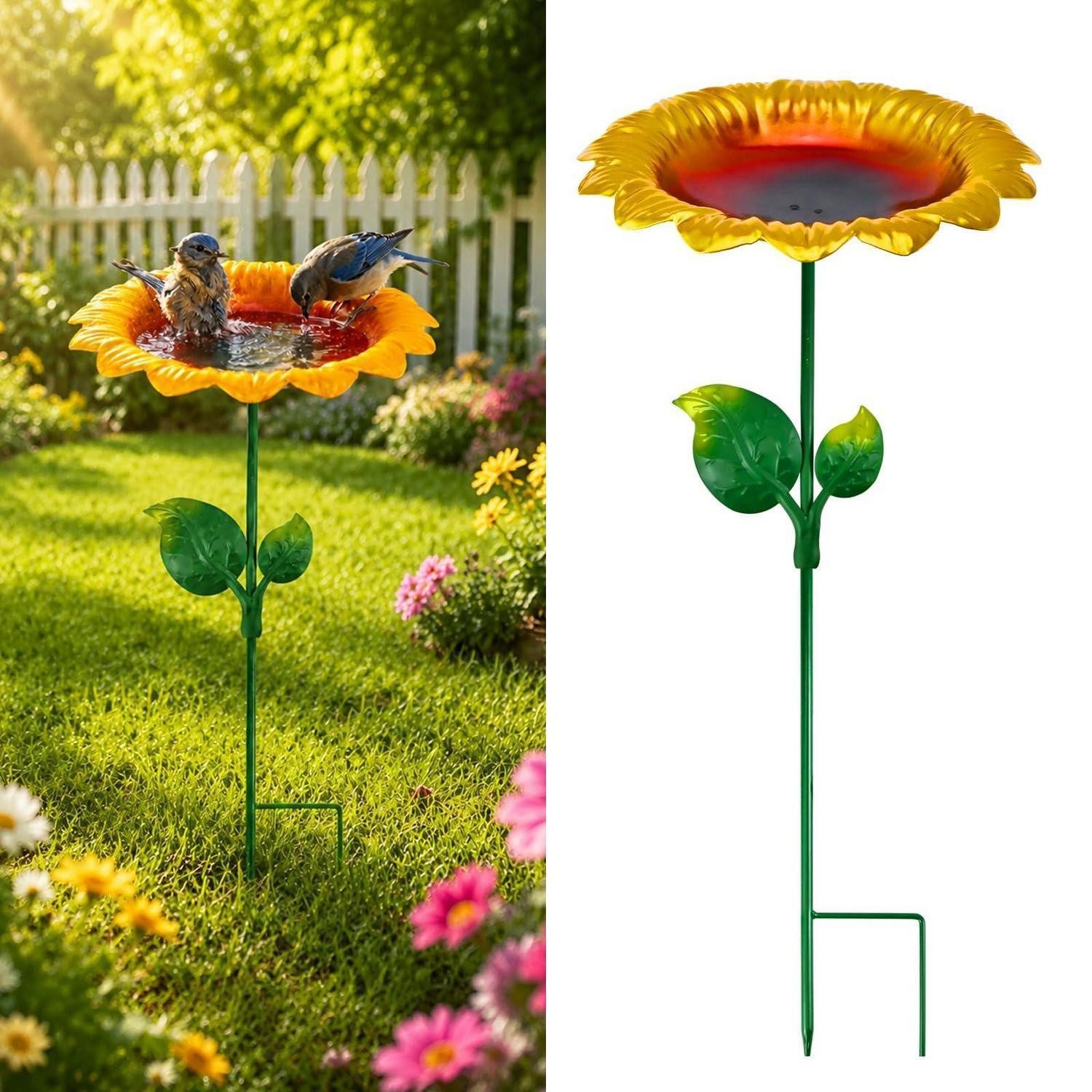 LuxusKollektion Vogeltränke Vogeltränke Stehend Sonnenblume Metall Frostsicher