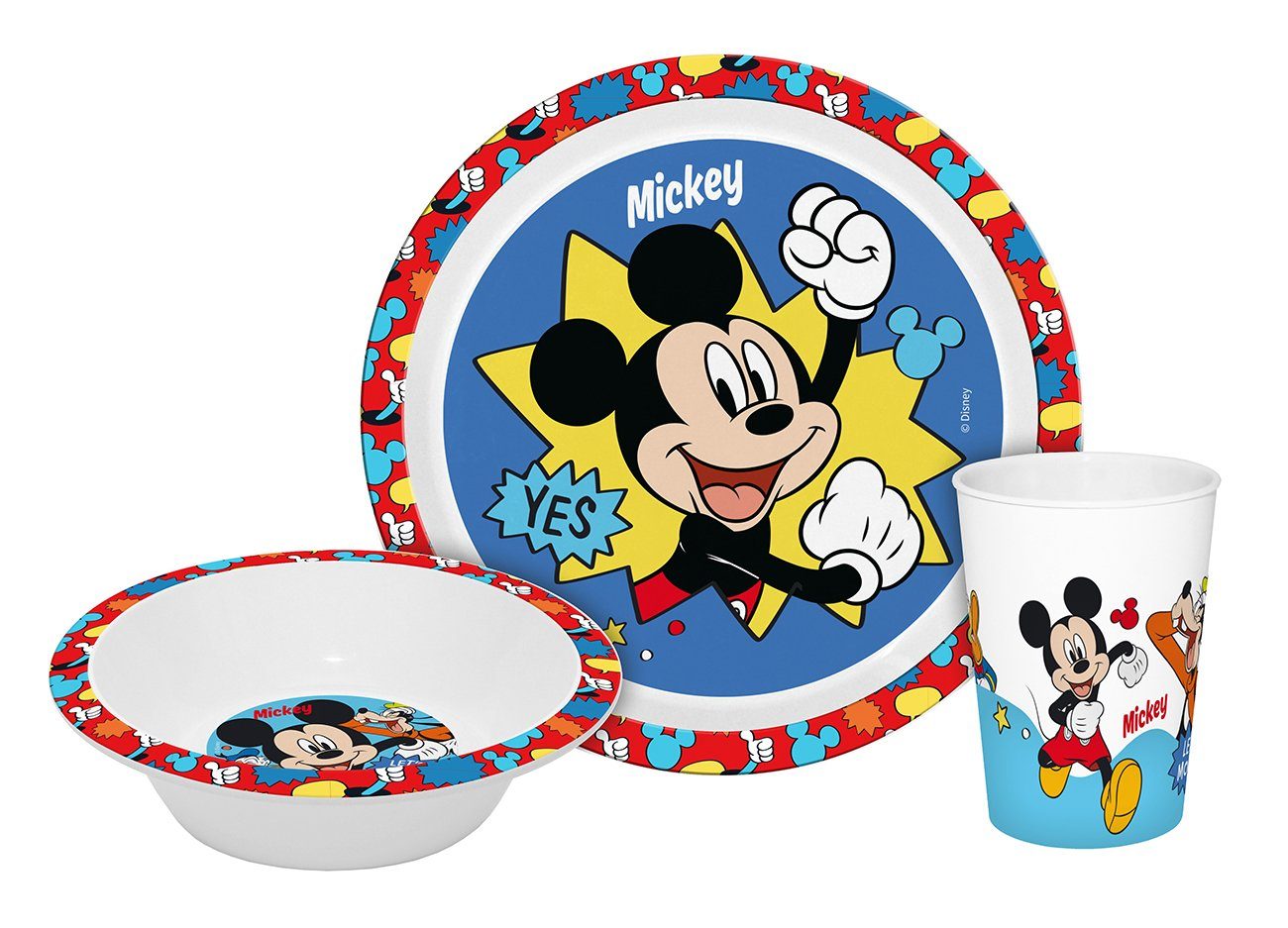 Kindergeschirr-Set Mickey Kids 3teilig