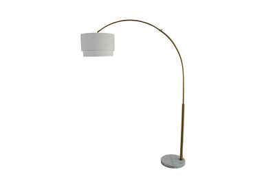 riess-ambiente Bogenlampe »LOUNGE DEAL 170cm weiß / gold«, Wohnzimmer · Metall · Kunststoff · Marmor · Modern