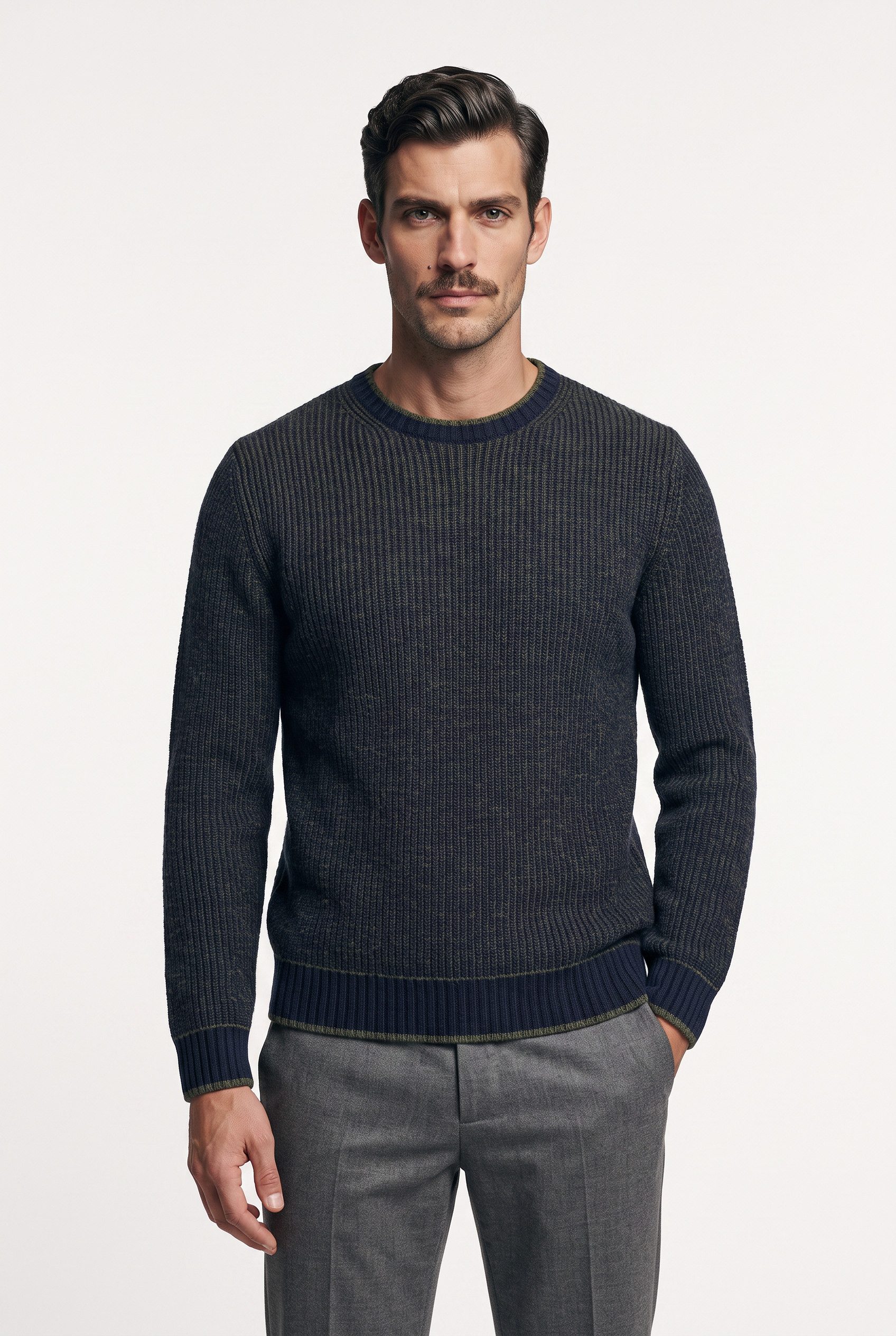 Colmar Strickpullover Regular Fit, Rundhalsausschnitt, Wollmix
