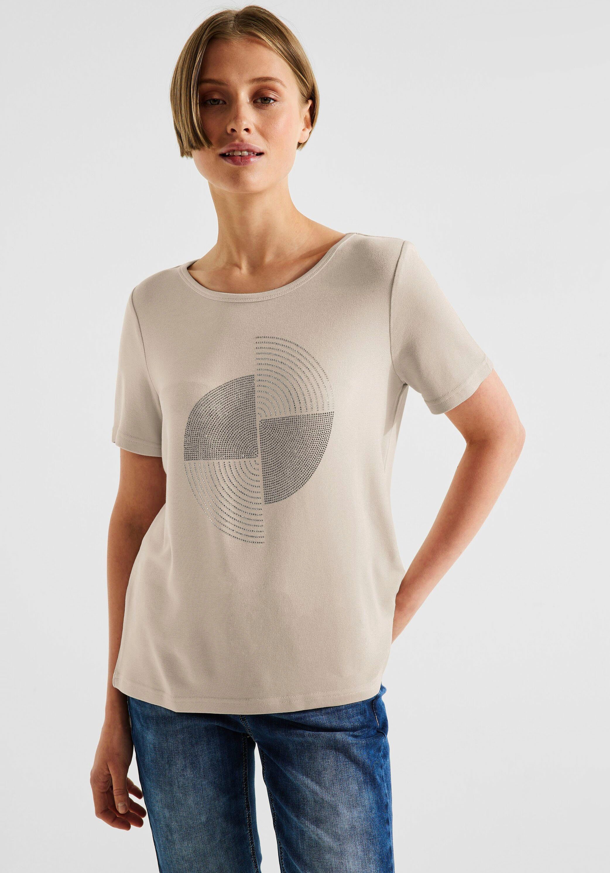 T-Shirt ONE Artwork-Print schimmerndem mit STREET