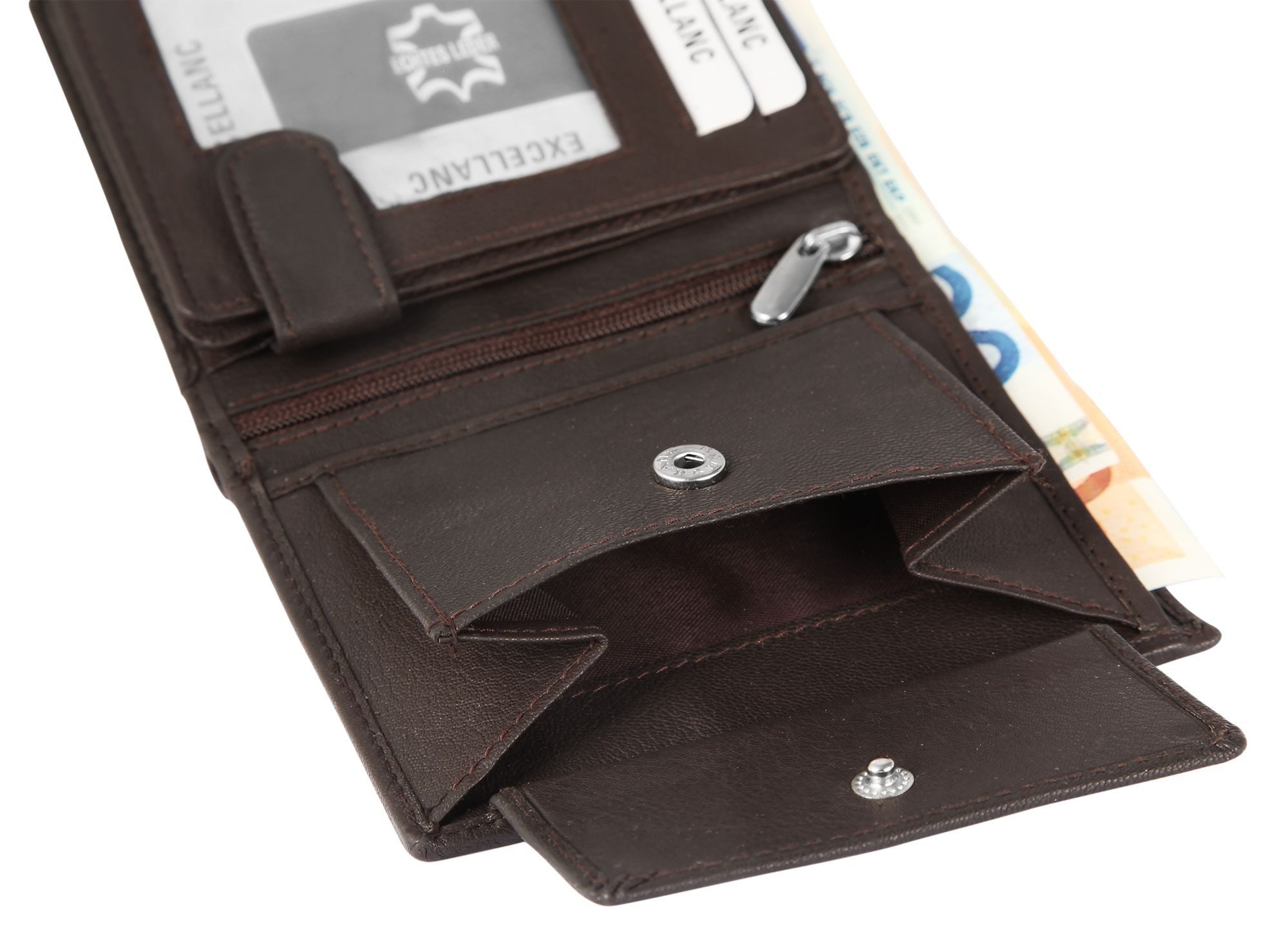 EXCELLANC Geldbörse Metin Excellanc Echtleder Geldbörse, Hochformat