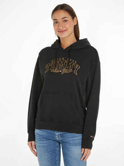 Tommy Jeans Kapuzensweatshirt TJW RLX LUXE VARSITY HOODIE mit großem Logodruck