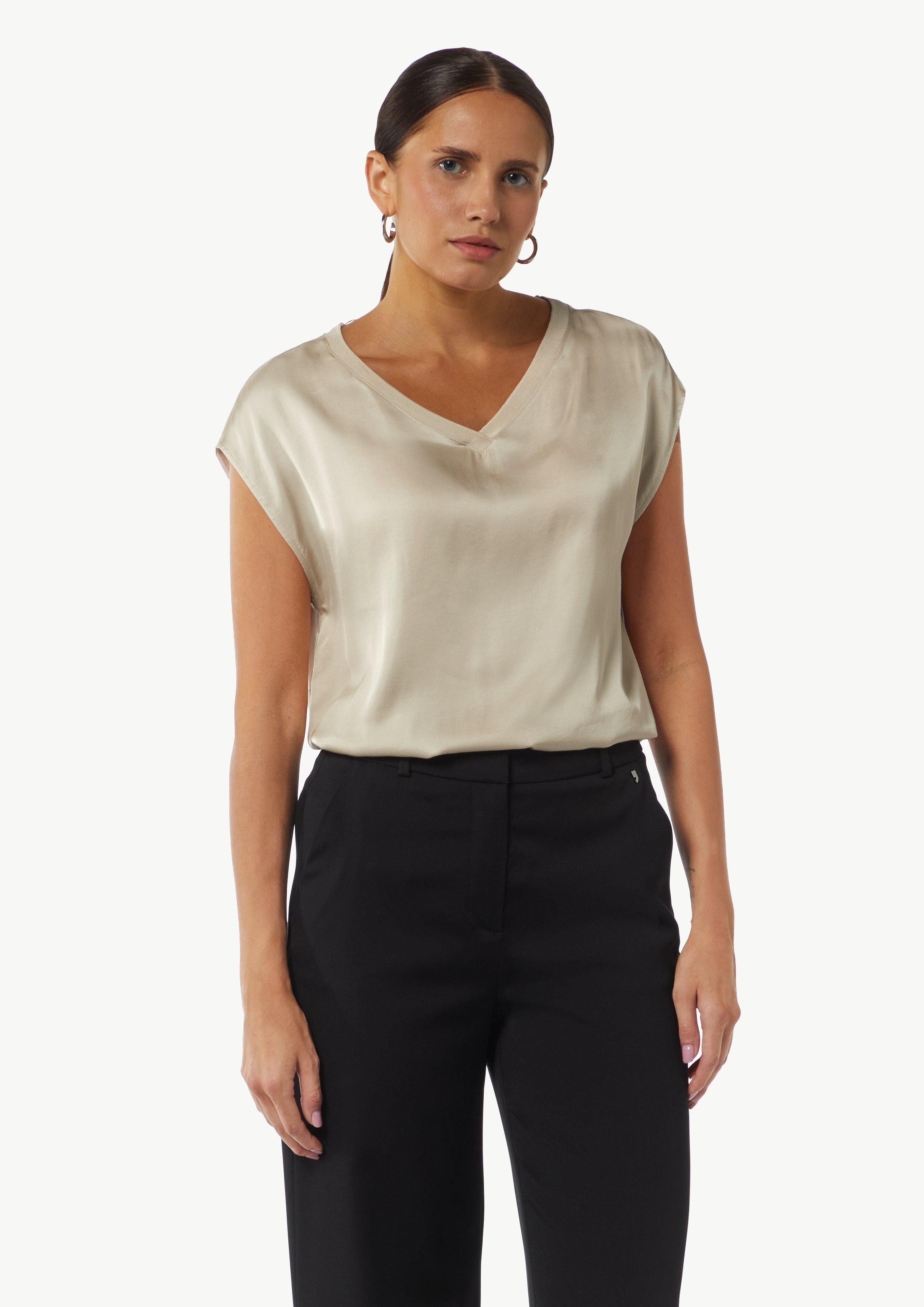 Comma Shirttop T-Shirt im Fabricmix mit günstig online kaufen