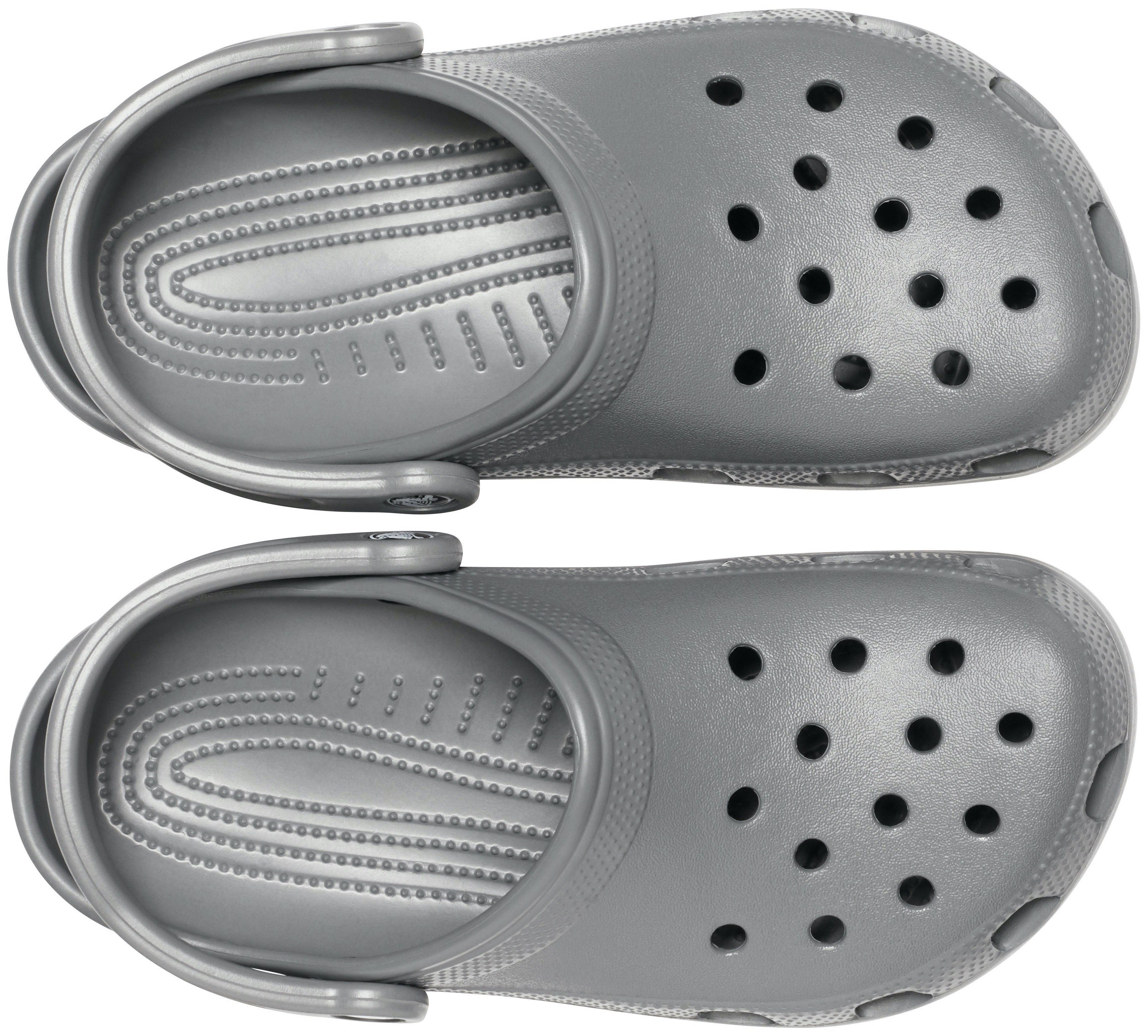Crocs Classic Clog mit typischem Logo grau