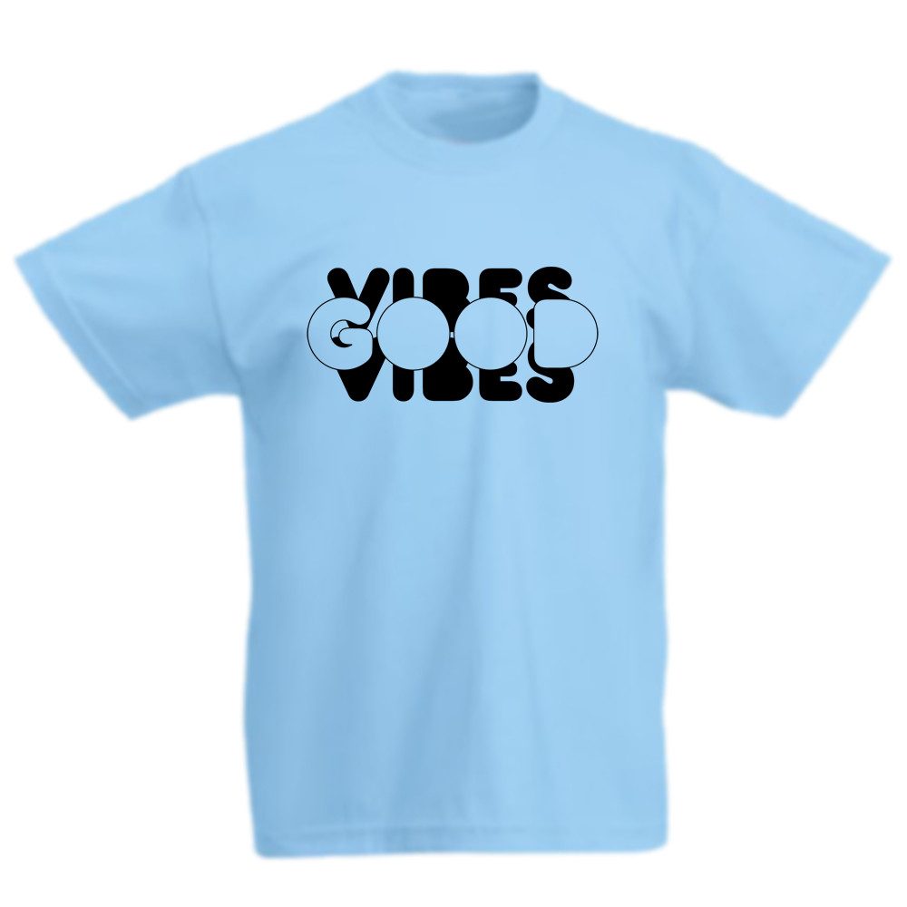 G-graphics T-Shirt Good Vibes Kinder T-Shirt, mit Spruch / Sprüche / Print / Aufdruck