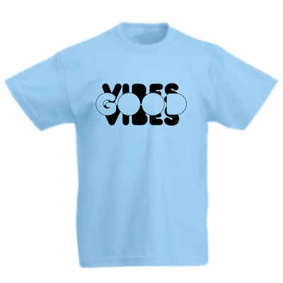 G-graphics T-Shirt Good Vibes Kinder T-Shirt, mit Spruch / Sprüche / Print / Aufdruck
