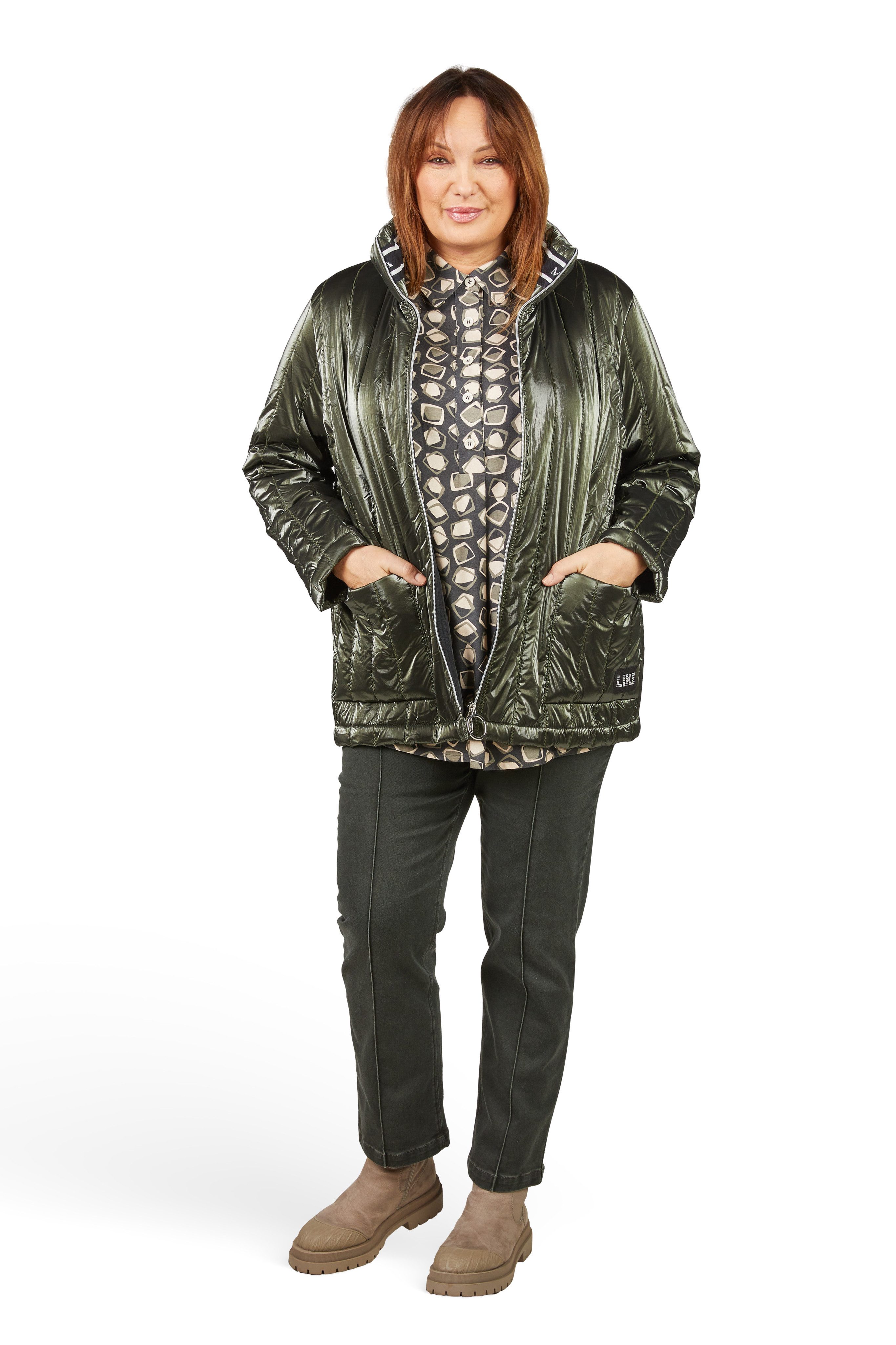 Mona Lisa Winterjacke Große Größen sportlich elegante Steppjacke
