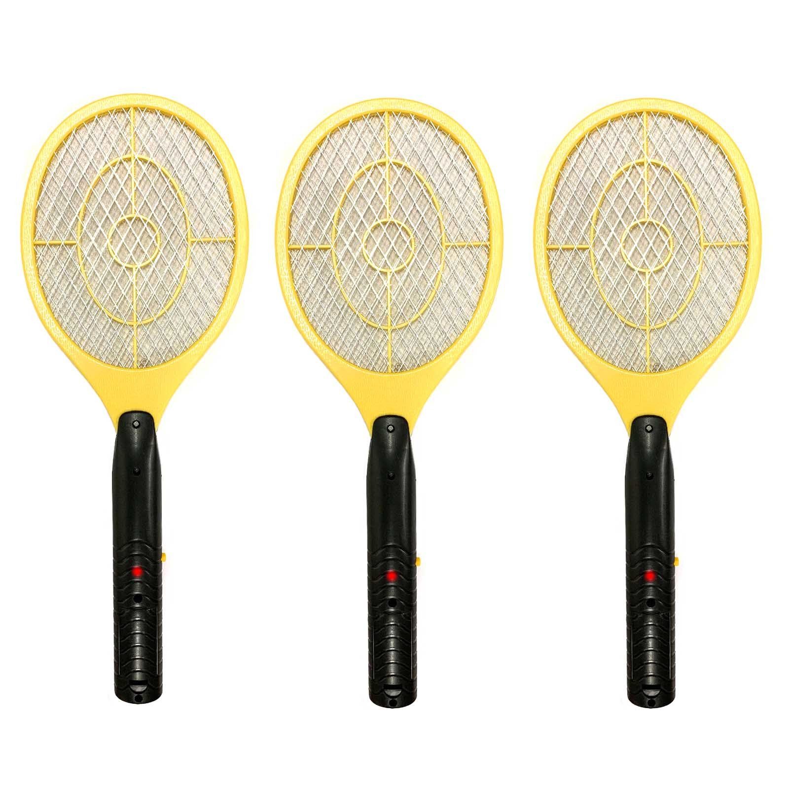HAC24 Fliegenwedler Elektrische Fliegenklatsche Insektenvernichter Mückenklatsche, 3-tlg., 46 cm Batteriebetrieben