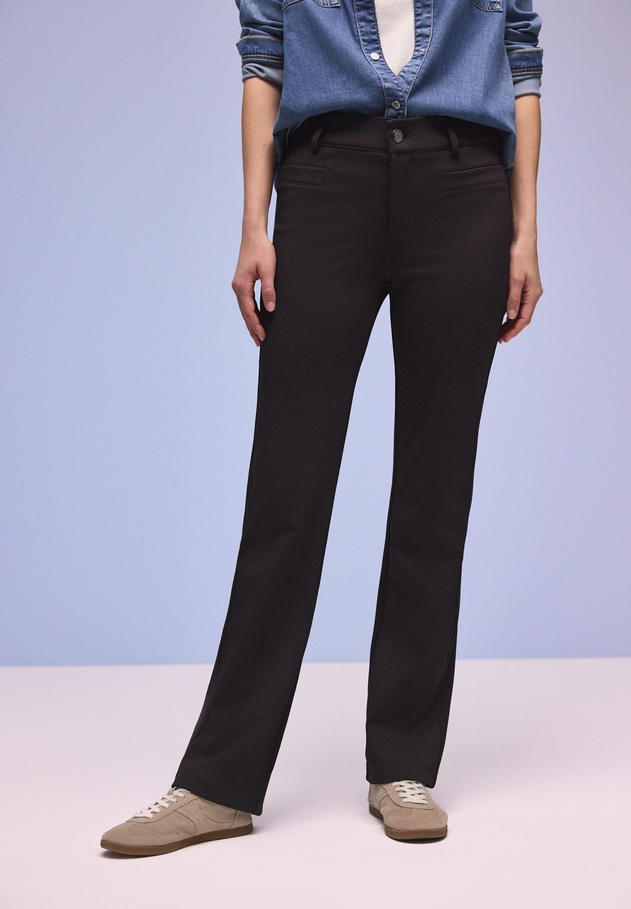 STREET ONE Stoffhose High Waist