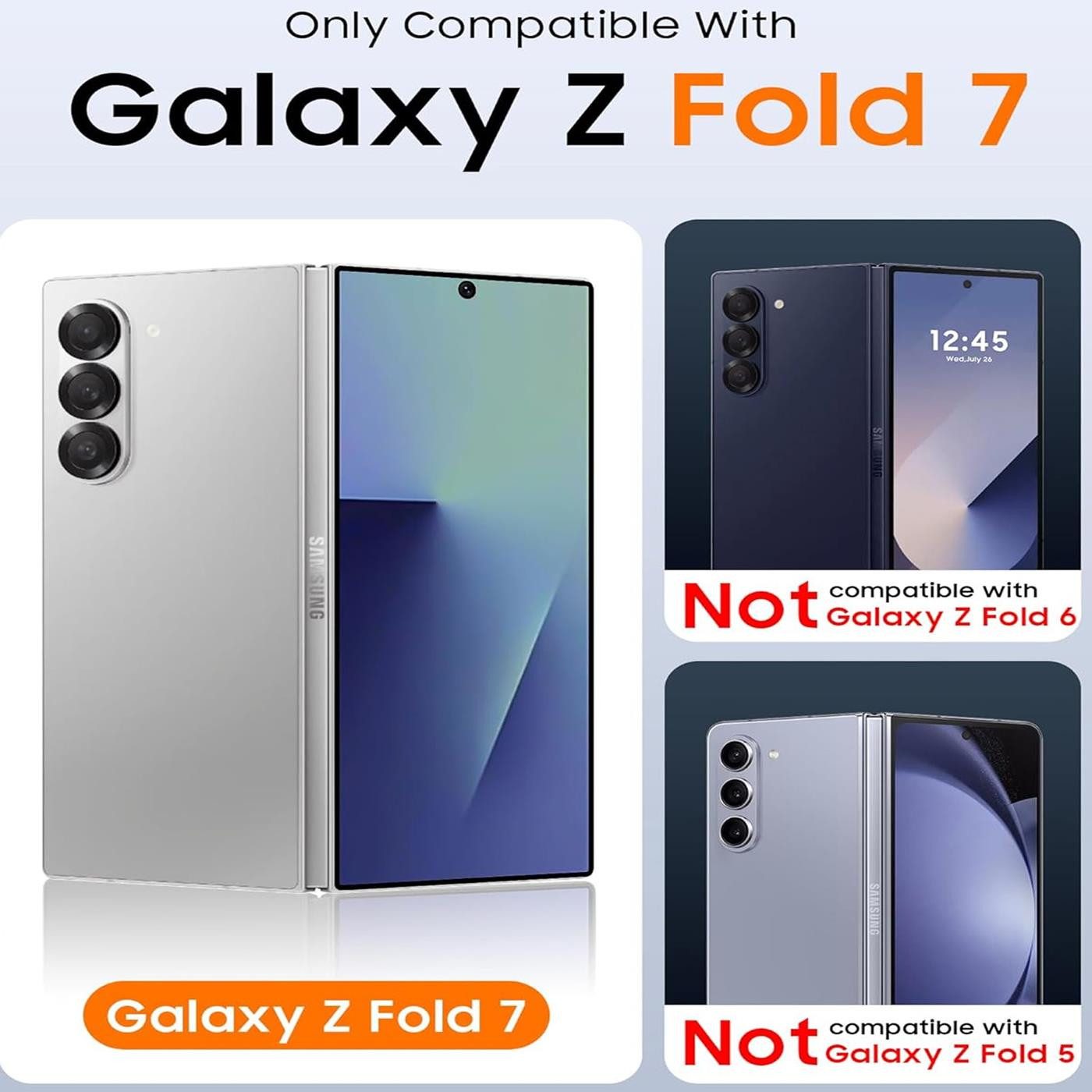 CoolGadget Handyhülle Magnet-Hülle für Samsung Galaxy Z Fold 7 Schutzhülle magnetisch 8 Zoll, Hülle Matt Stoßfest kompatibel mit QI-Laden Zubehör Kameraschutz Case