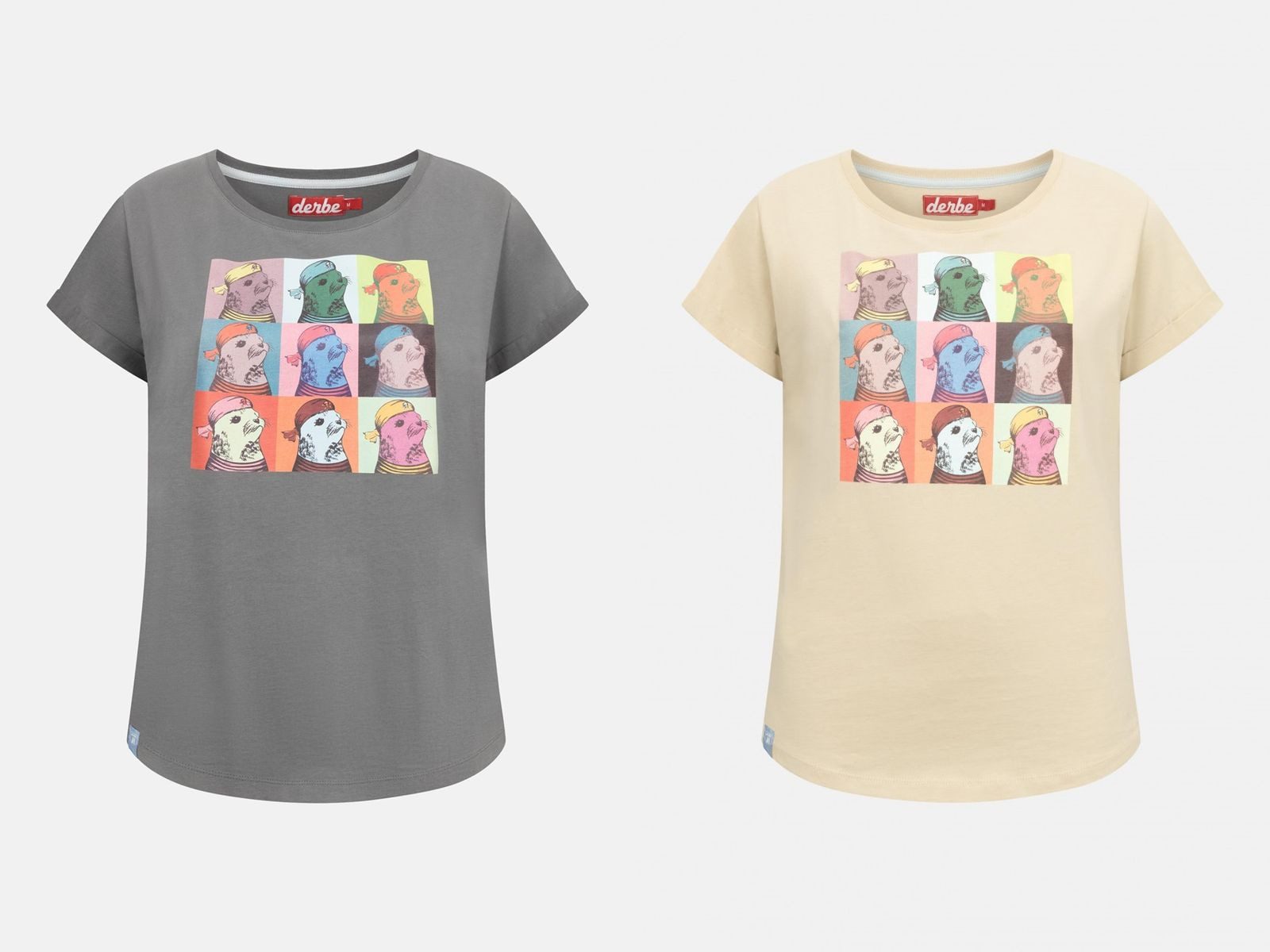 Derbe Print-Shirt Robbe Collage Damen T-Shirt (1-tlg) günstig online kaufen