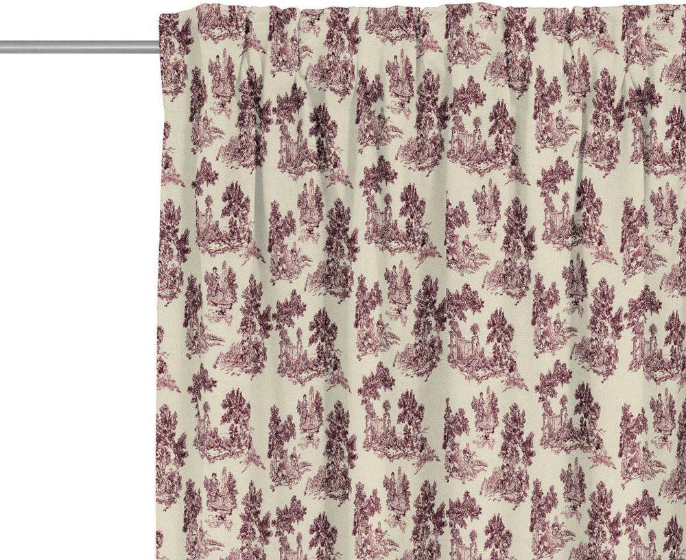 Vorhang Good old Bio-Baumwolle nachhaltig (1 natur/dunkelrot St), blickdicht, aus Multifunktionsband Jacquard, days, Adam