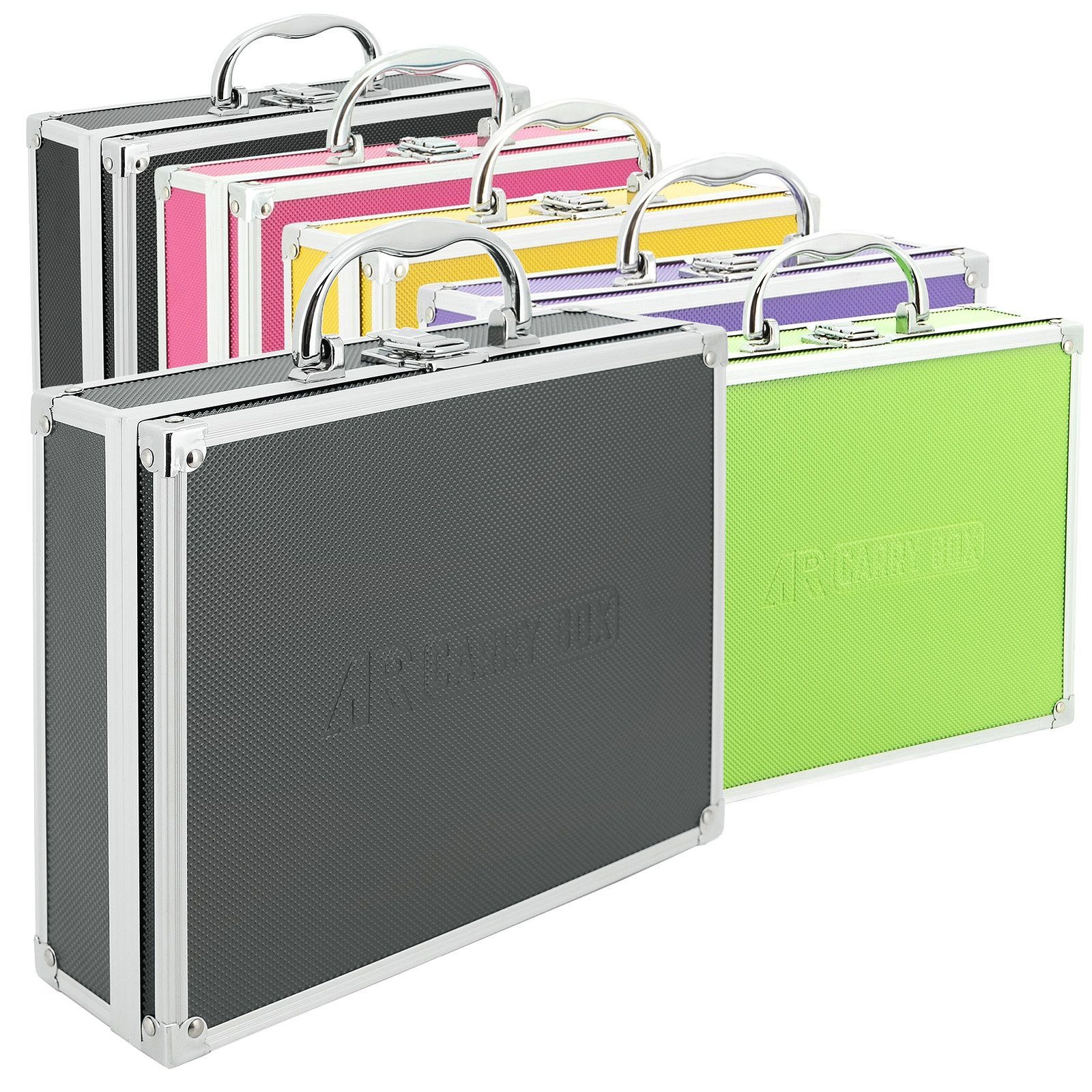 Aluminium Box ECI mit Grau Tools Koffer (LxBxH Farben Werkzeugkoffer Schaumstoffeinlage verschiedene