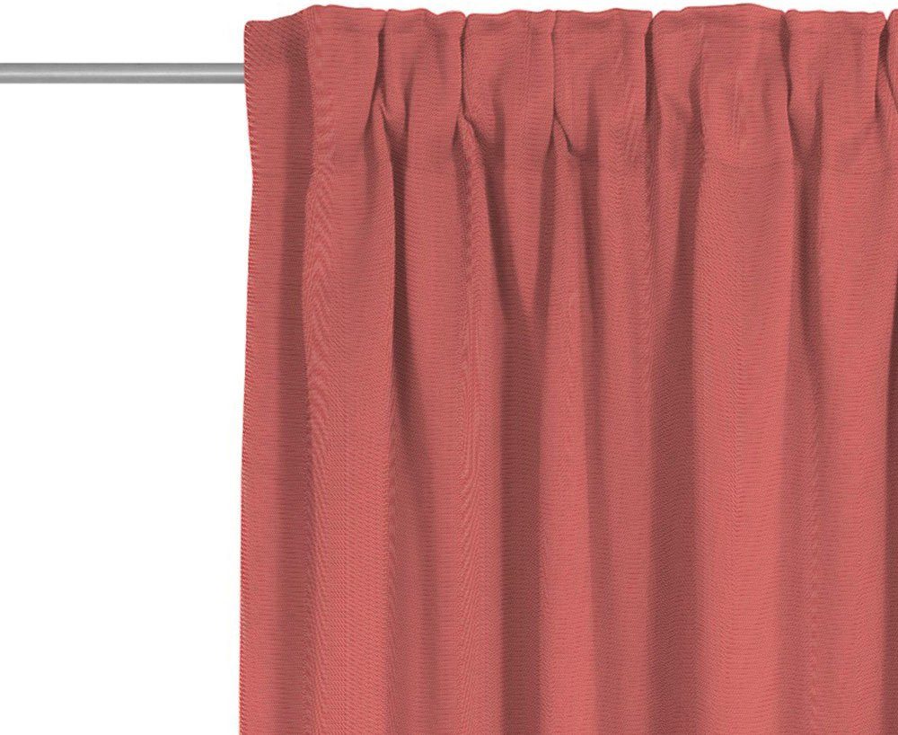 Uni rot Collection Bio-Baumwolle Jacquard, blickdicht, nachhaltig (1 Vorhang St), Multifunktionsband Adam, light, aus