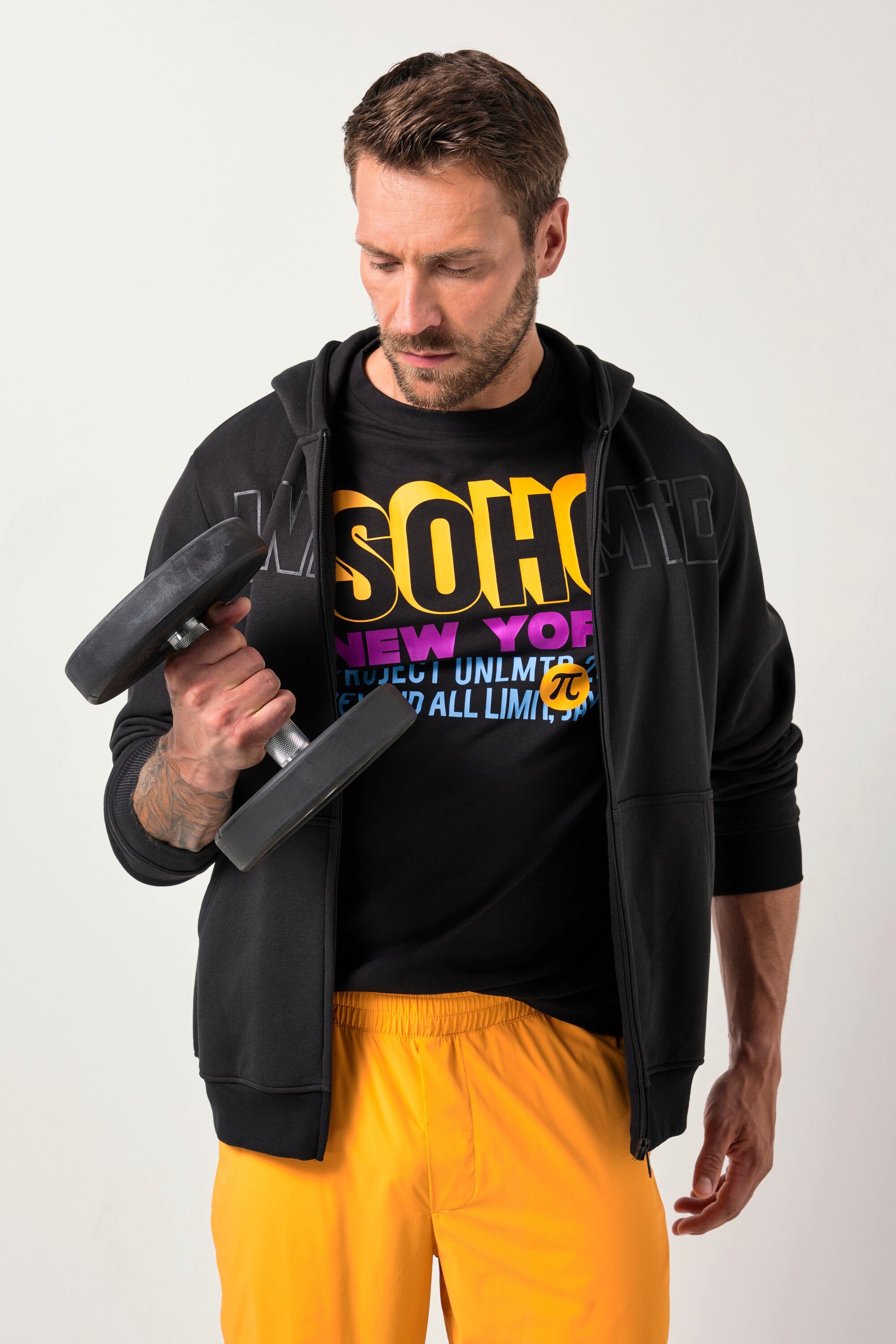 JP1880 Fleecejacke Trainingsjacke Fitness Sweat Kapuze