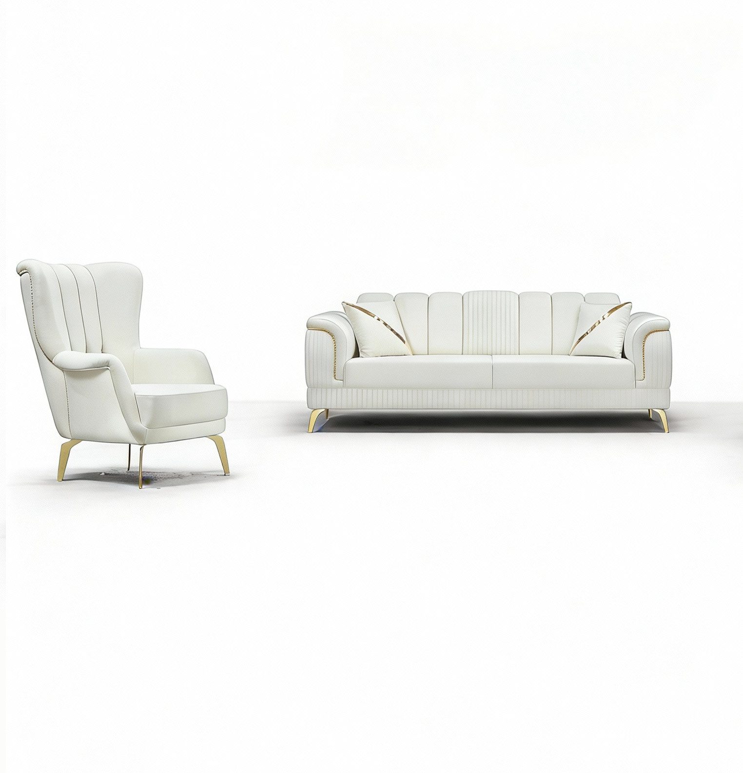 Palms-Store Sofa Set Samira, erhältlich in fünf verschiedenen Farben und Ausführungen., wählbar in unterschiedlichen Sitz-Ausführungen