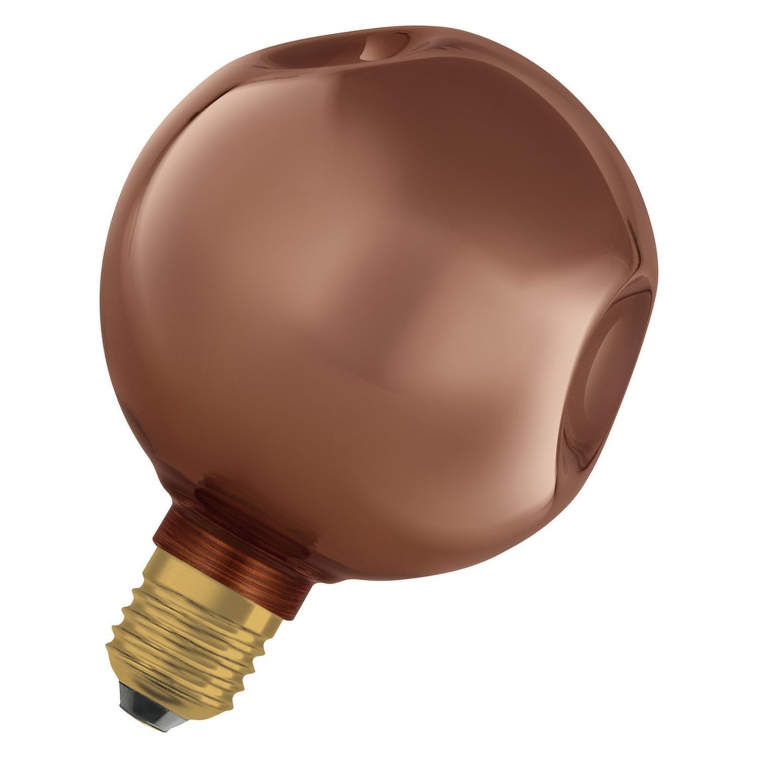 Licht-Erlebnisse LED-Leuchtmittel LAMP, E27, Warmweiß, Deko Birne E27 Glas Rosé Ø 12.5 cm rund 2700 K 300 lm warmweiß