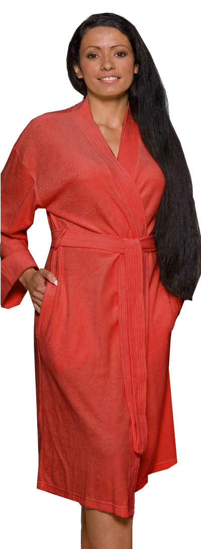 Lashuma Bademantel Jersey, Langform, Baumwolle, Gürtel, - der leichte Bademantel für Frauen