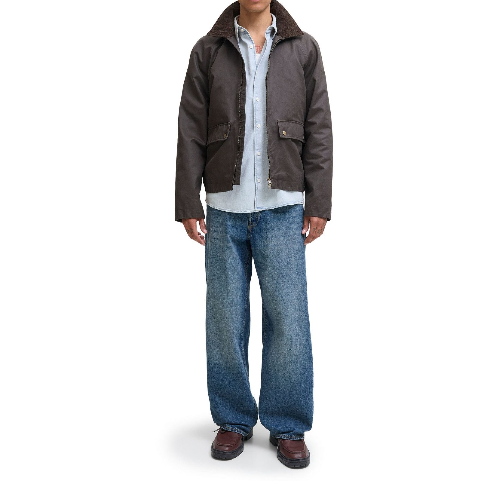 Jack & Jones Jeanshemd JORNORREBRO Denim Shirt LS SN mit Knopfleiste