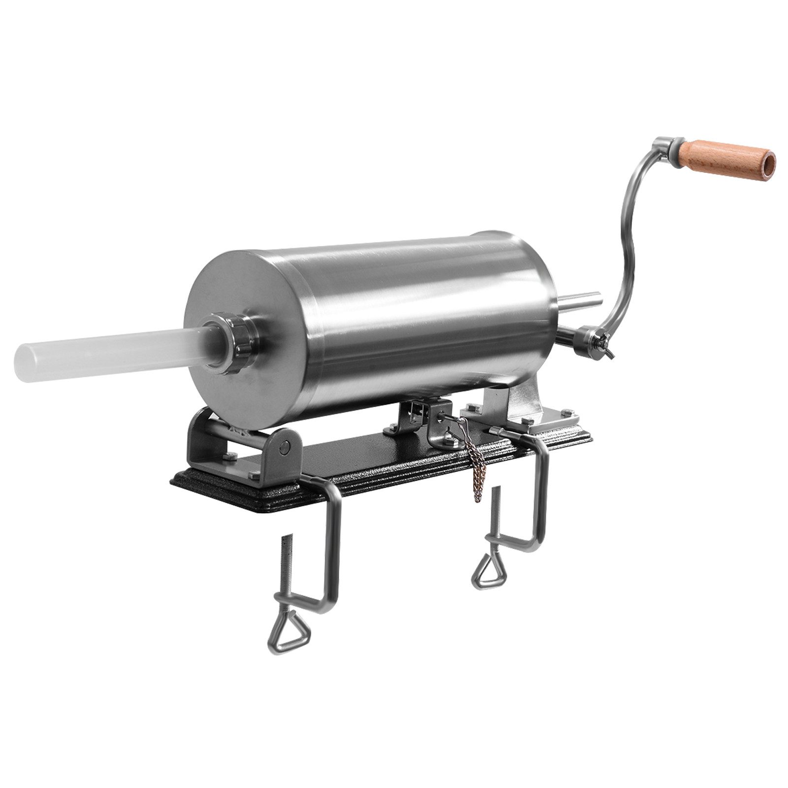 COSTWAY Wurstfüllaufsatz, Wurstfüller, inkl. 4 Füllrohre, 3,6L, Edelstahl