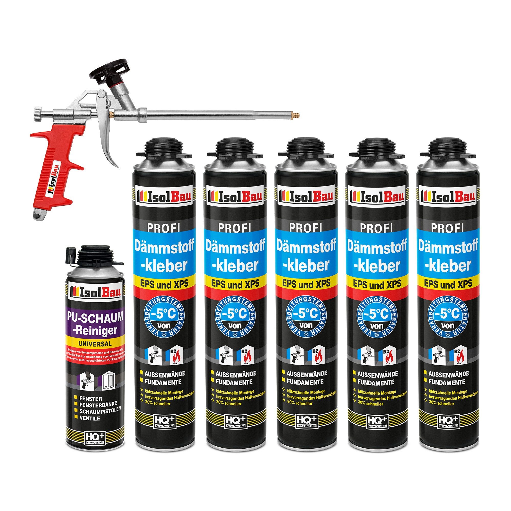 Montagekleber SET Dämmstoffkleber 5 x 750 ml Klebeschaum Perimeterkleber Kleber