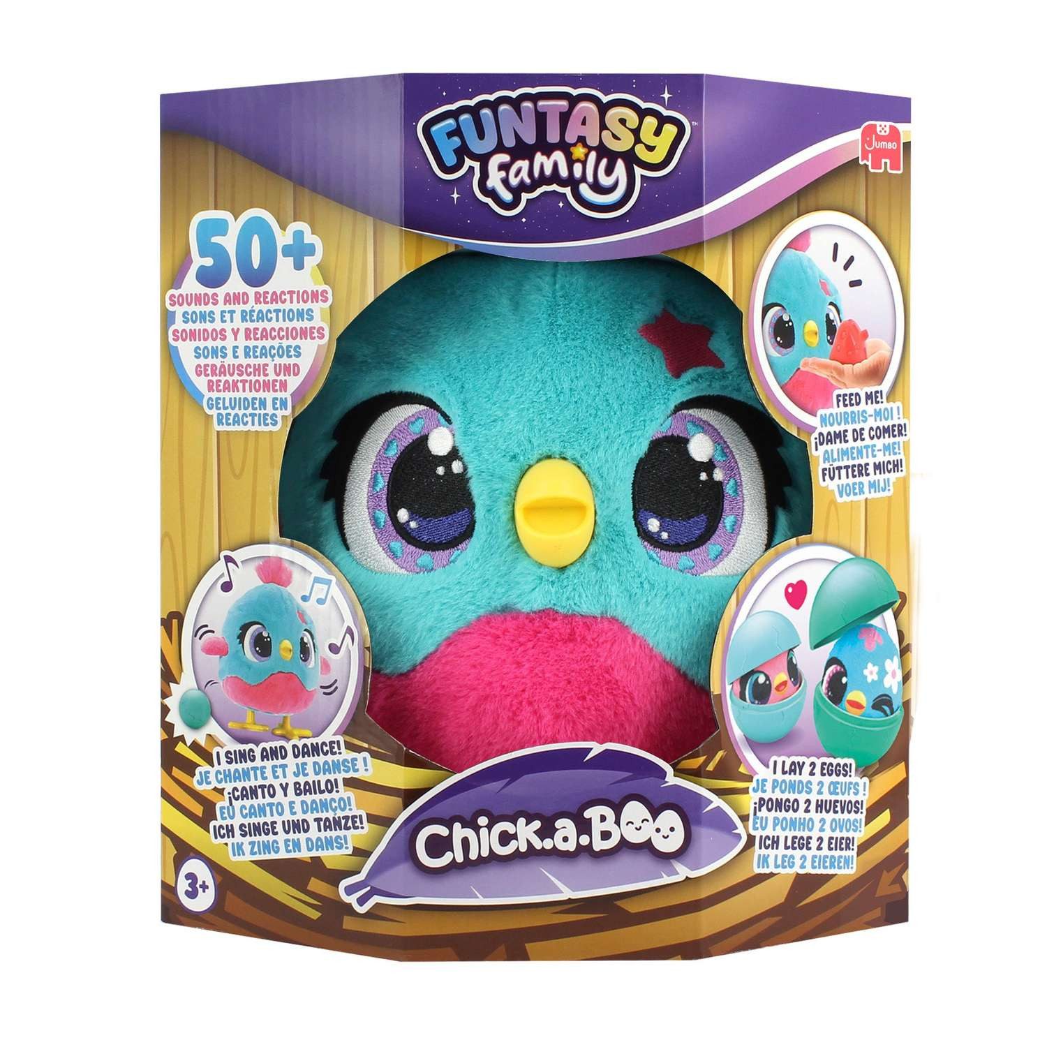 Jumbo Spiele Spiel Funtasy Family Chick-a-Boo, interaktive Henne