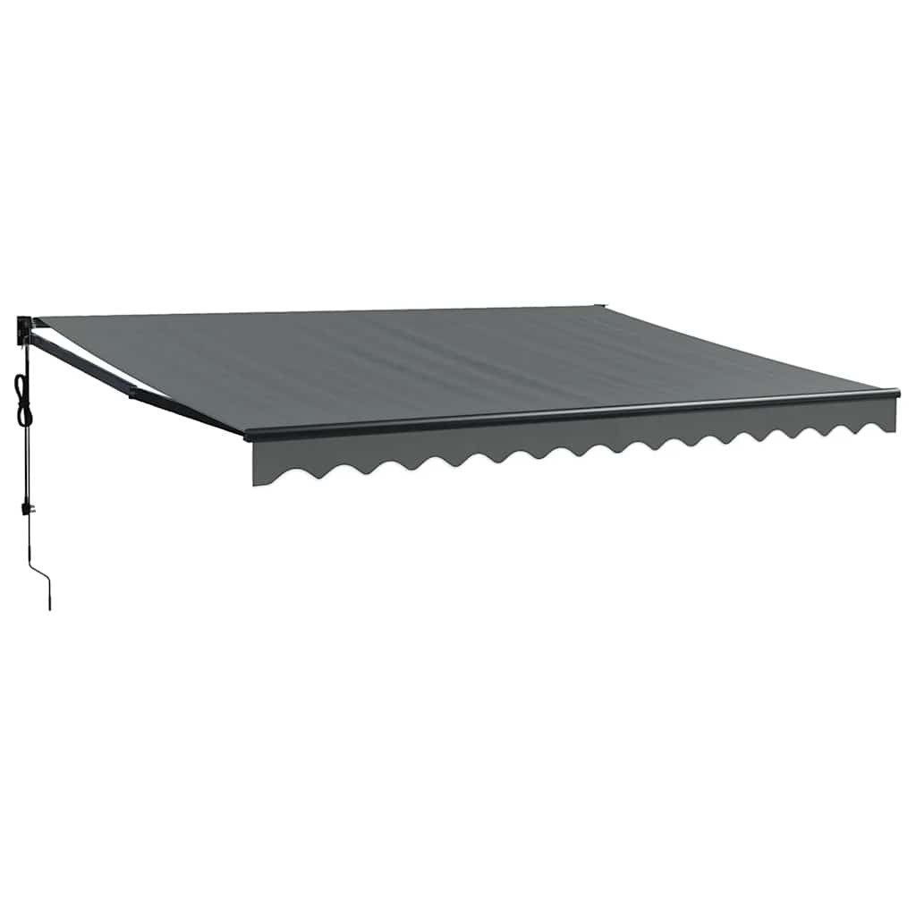 vidaXL Markise Elektrische Markise mit Kurbel Anthrazit 4x3 m (1-St)