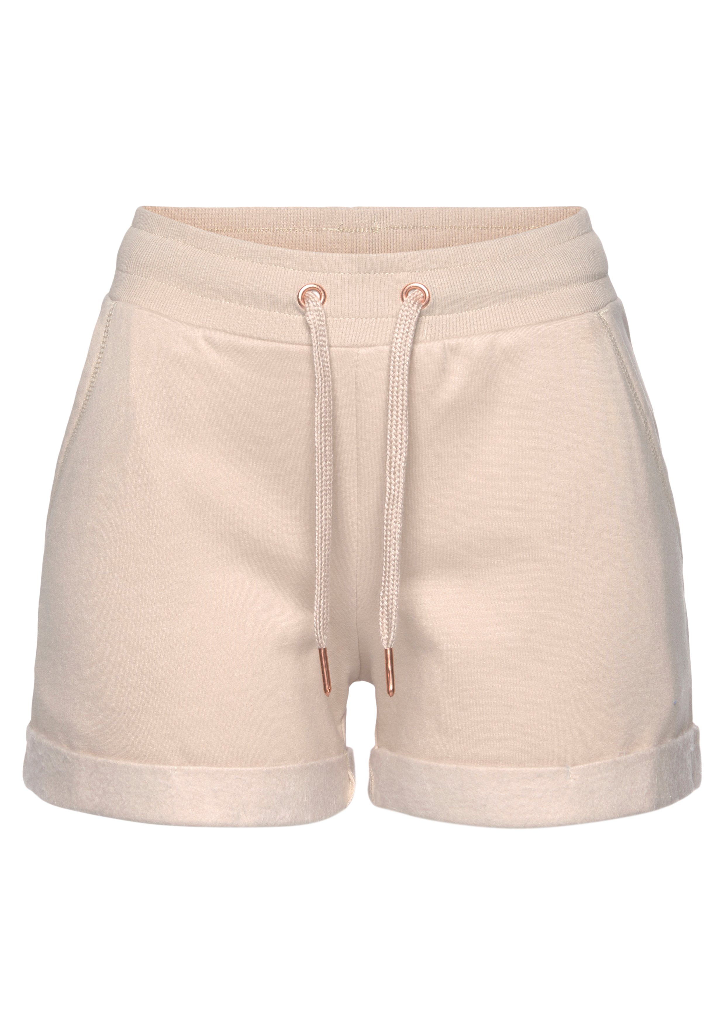 LASCANA Shorts, mit Rippbündchen und Umschlagsaum, Loungewear günstig online kaufen